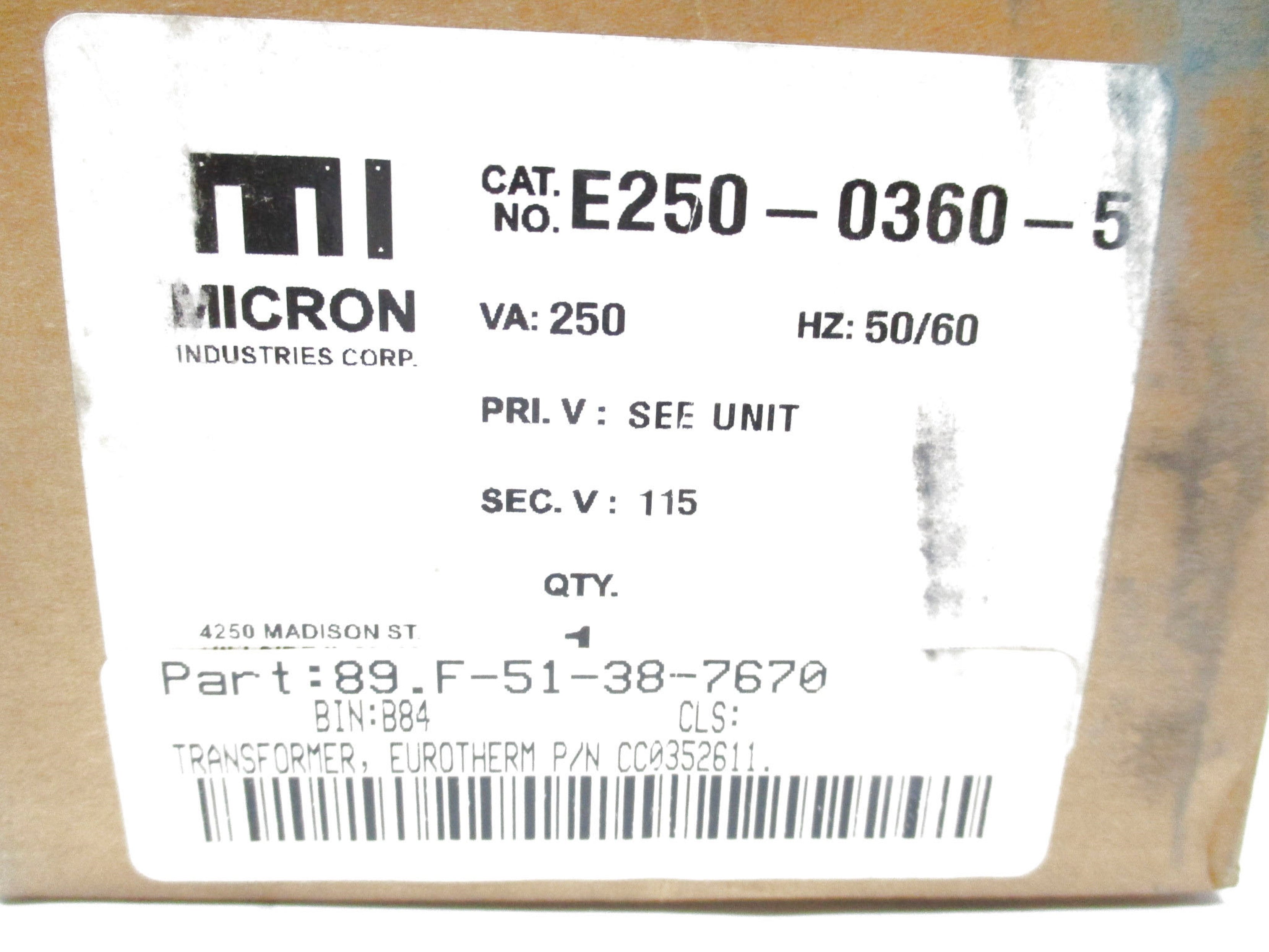 MICRON E250-0360-5 250VAC NSMP