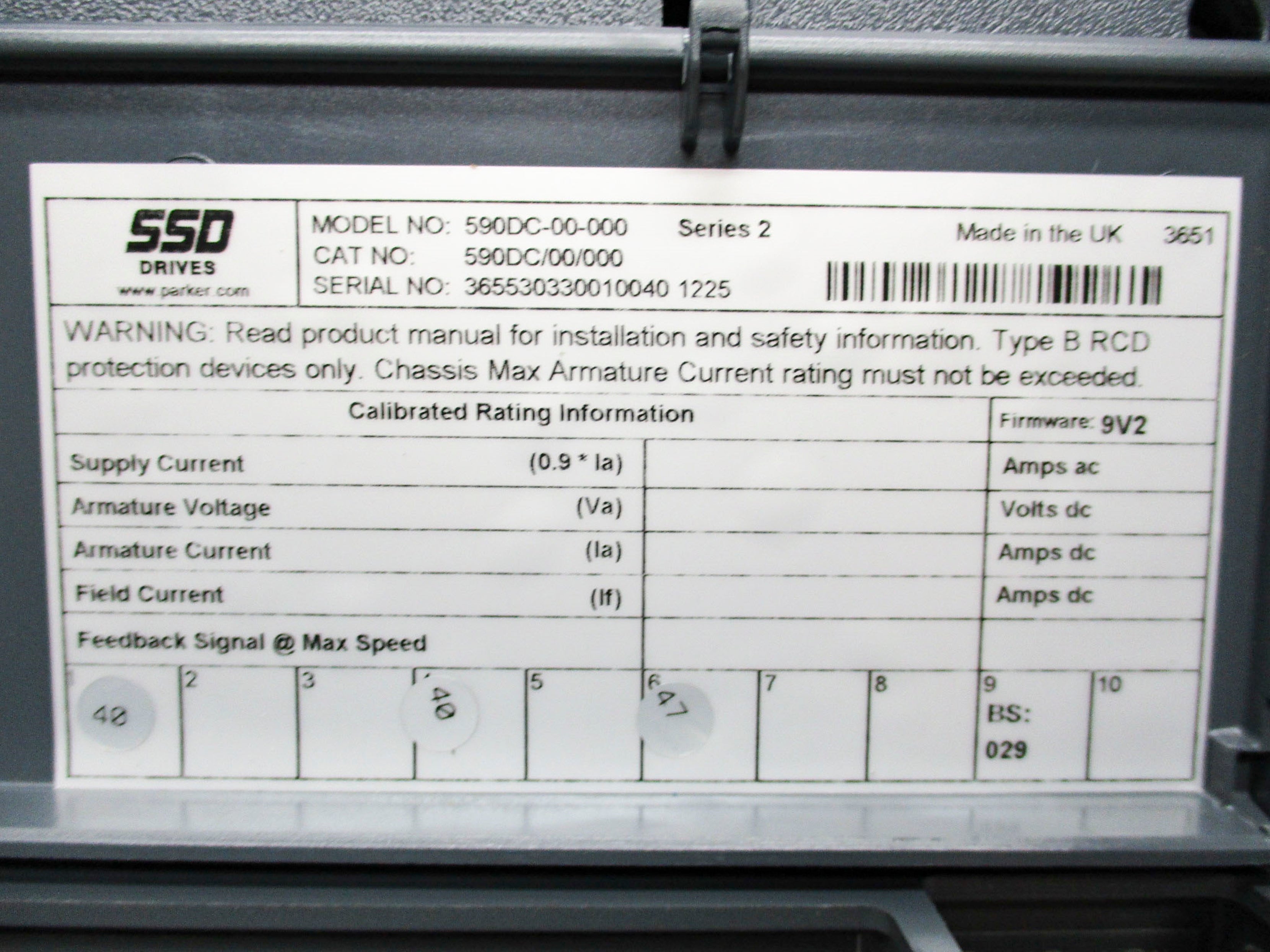 PARKER 590DC/00/000 SER. 2 NSMP