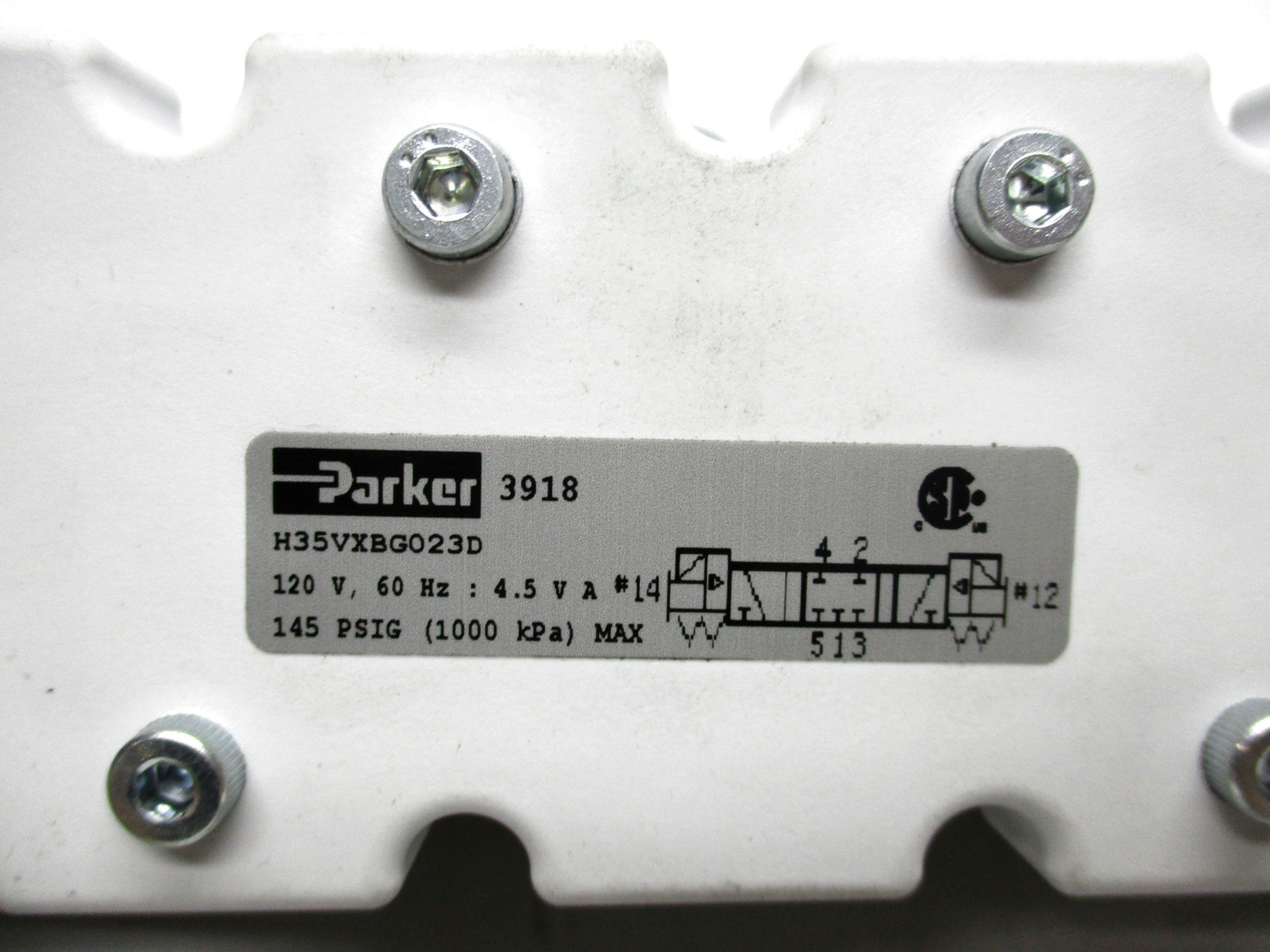 PARKER H35VXBG023D 120VAC 145PSIG NSMP