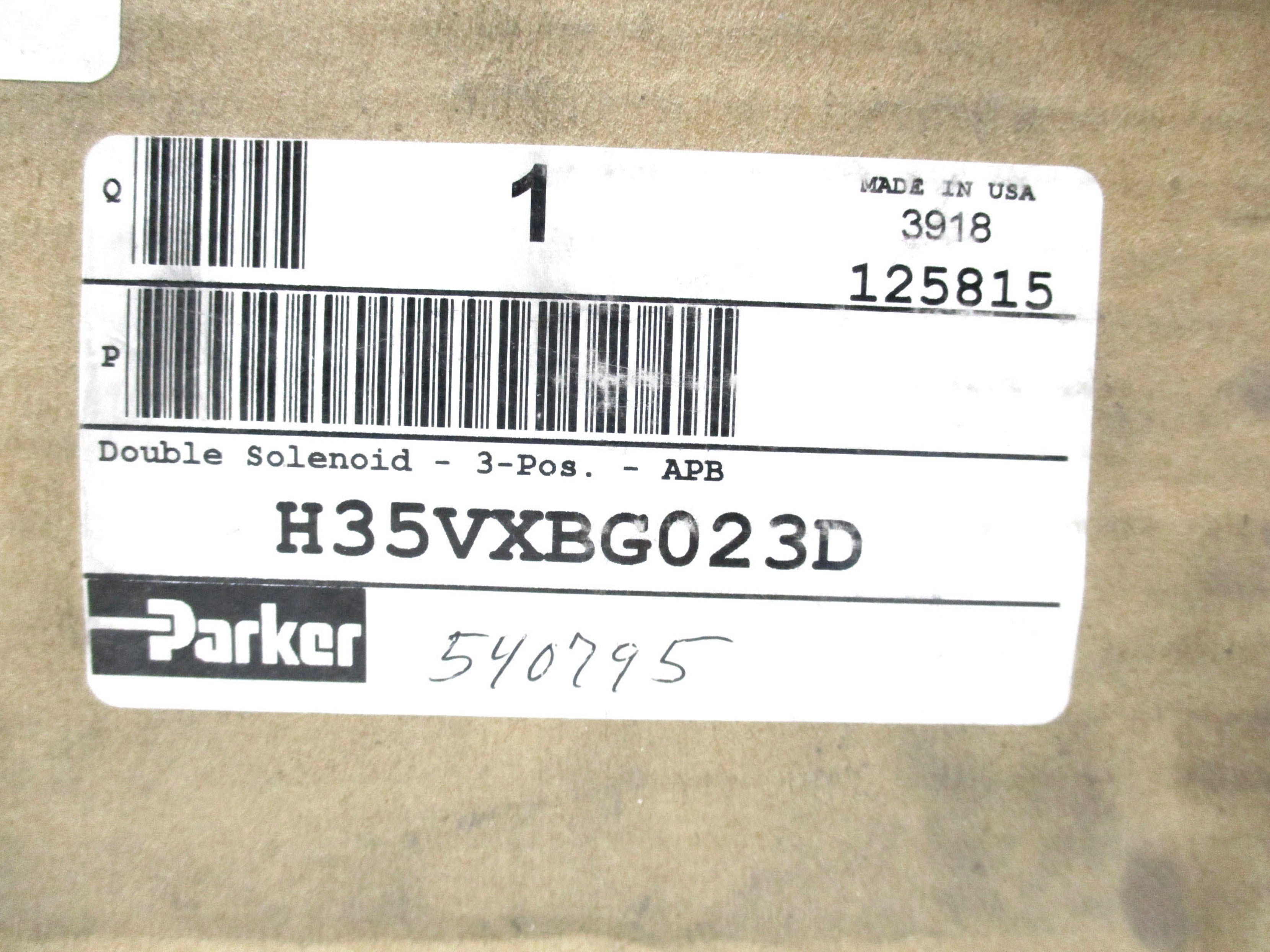 PARKER H35VXBG023D 120VAC 145PSIG NSMP