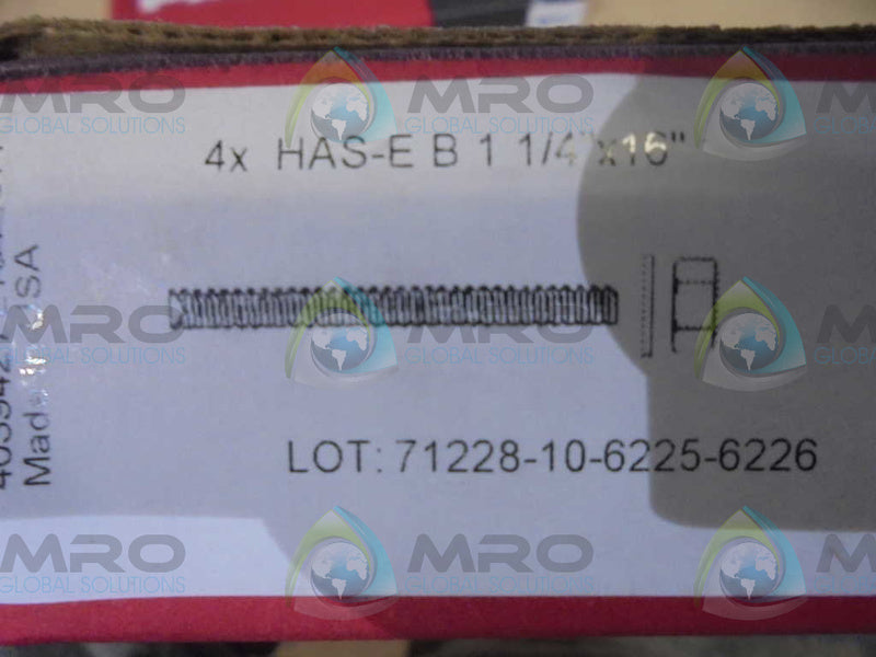 HILTI HAS-E B 11/4"x16" ANCHOR RODS * FACTORY SEALED *