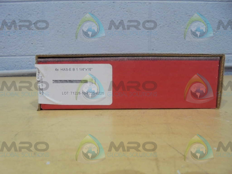 HILTI HAS-E B 11/4"x16" ANCHOR RODS * FACTORY SEALED *
