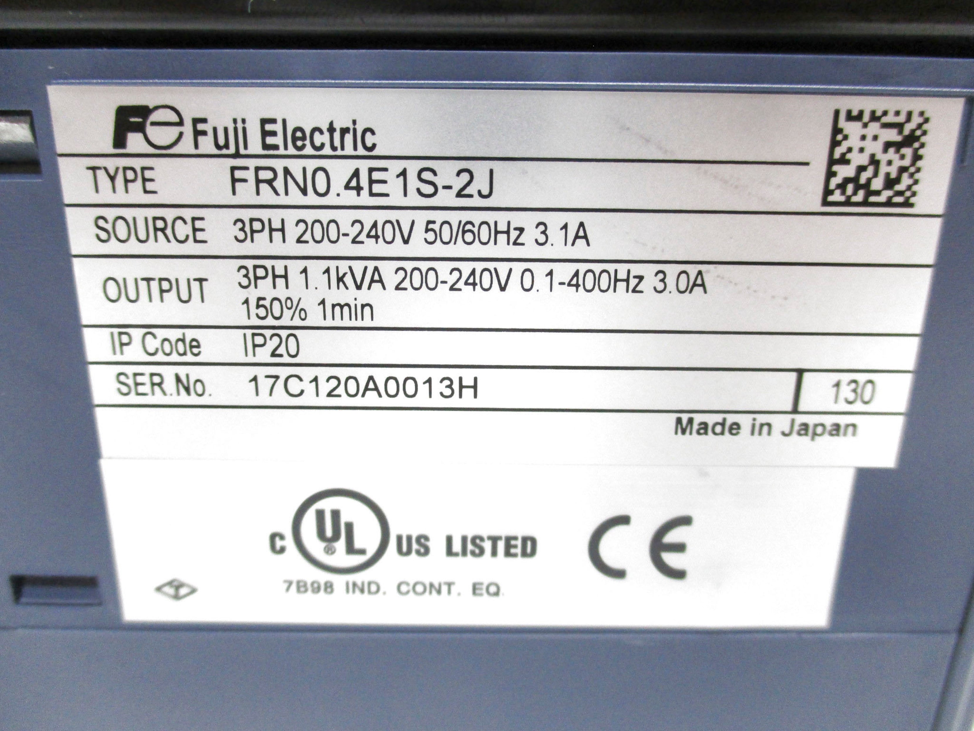 FUJI ELECTRIC FRN0.4E1S-2J NSMP