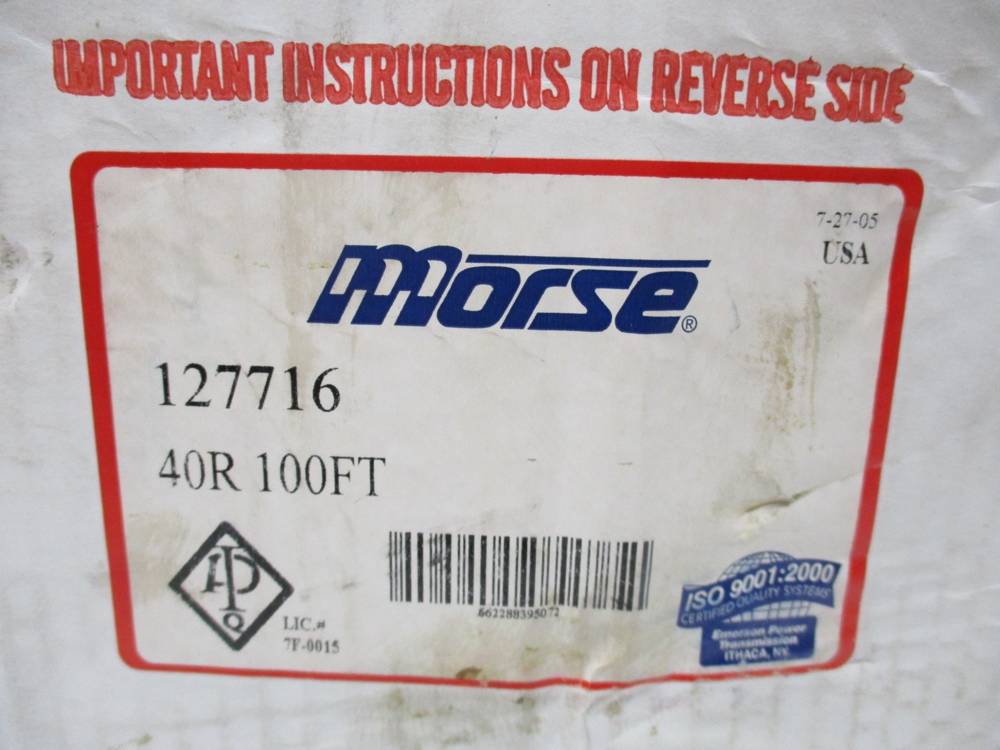 MORSE 127716 NSFS