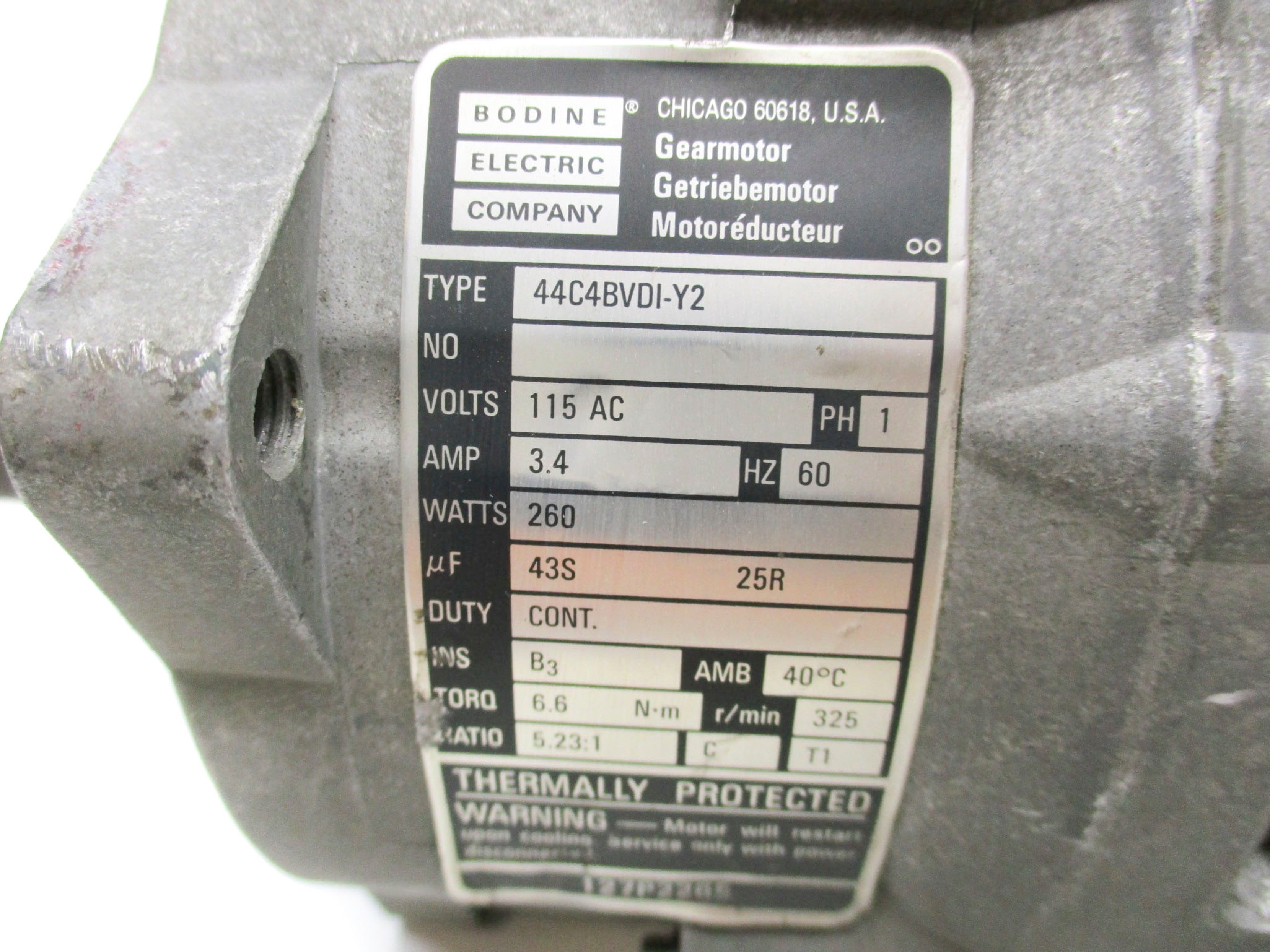 BODINE 44C4BVDI-Y2 UNMP