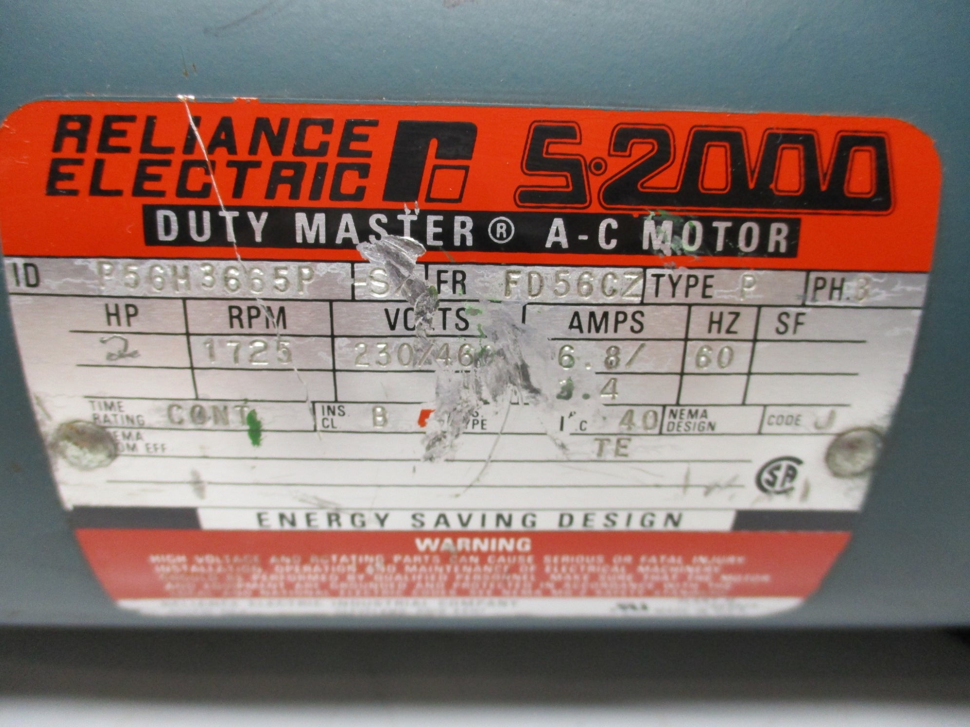 RELIANCE ELECTRIC P56H3665P UNMP