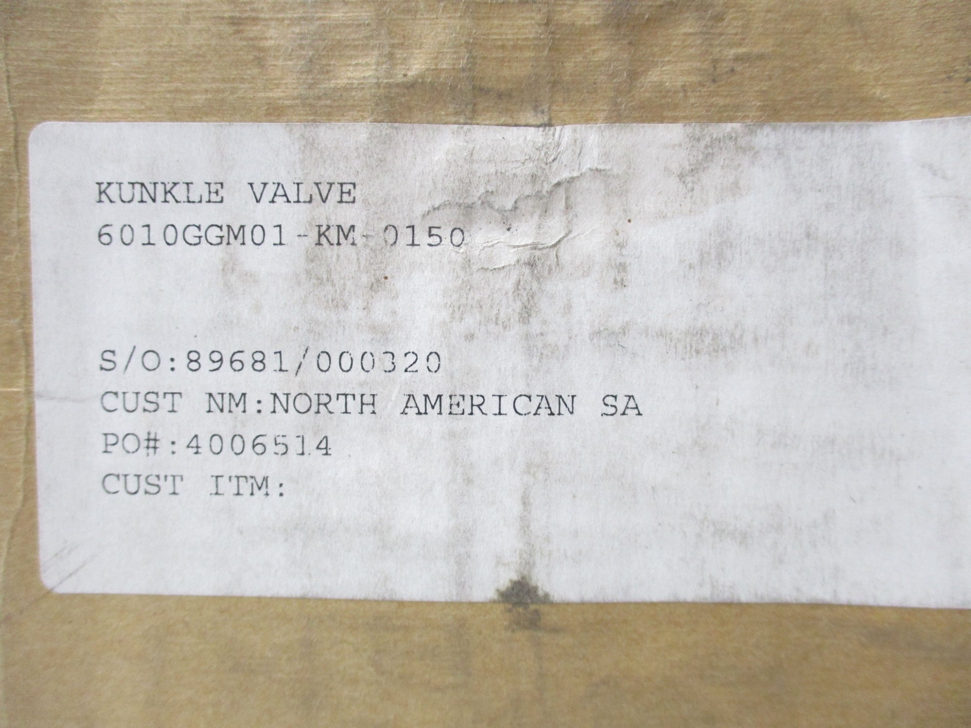 KUNKLE 6010GGM01-KM NSMP