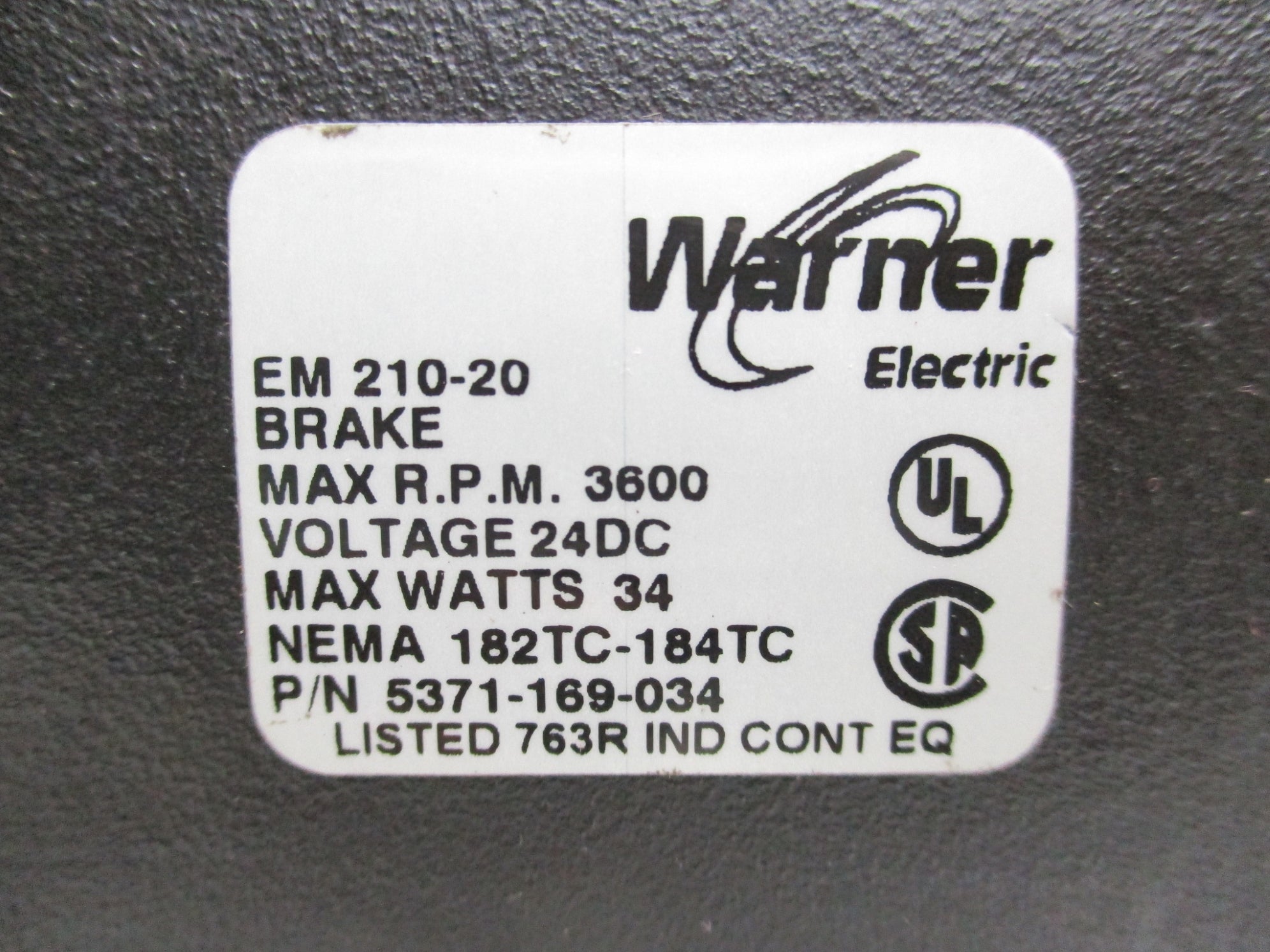 WARNER 5371-169-034 UNMP