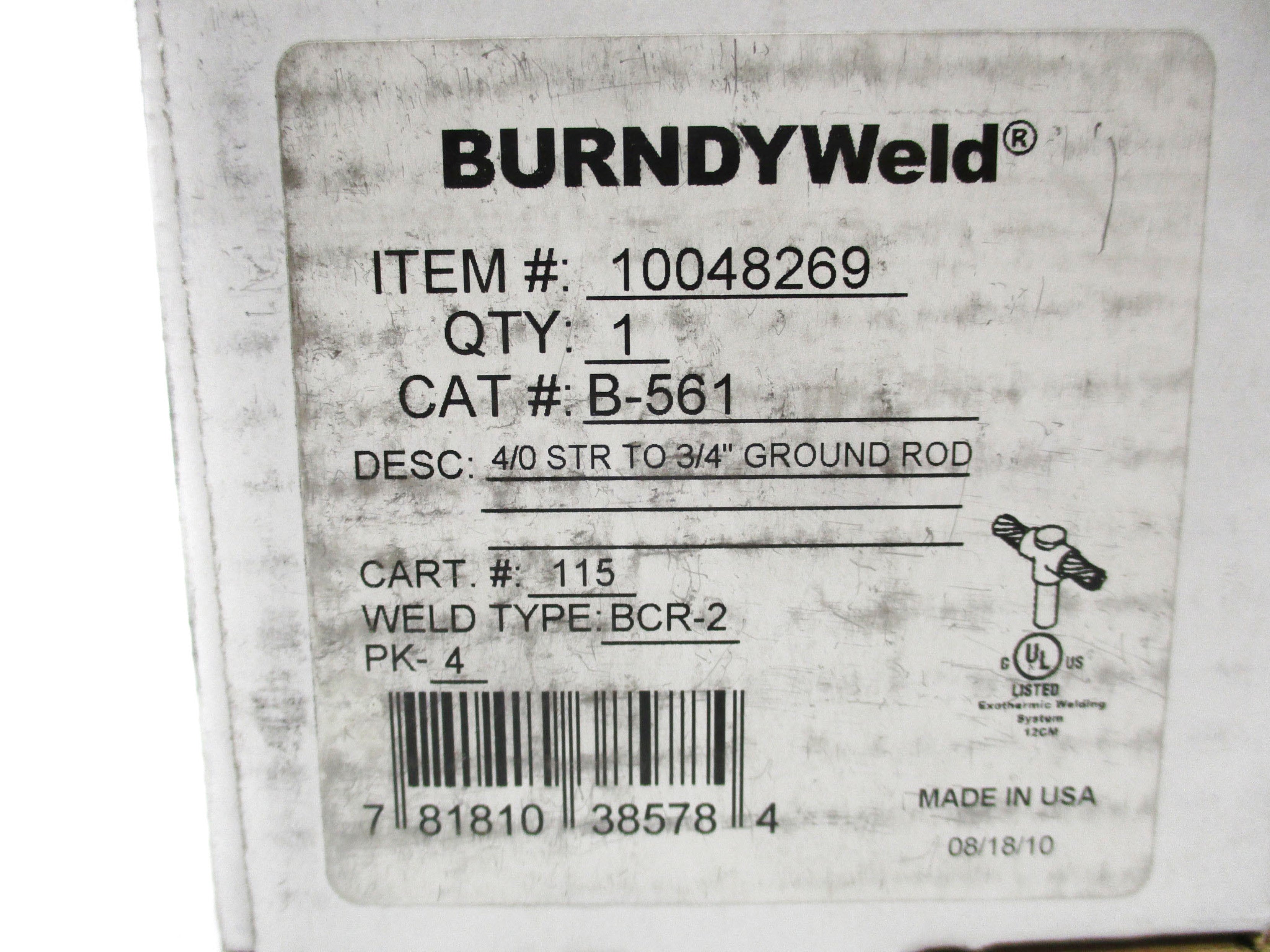 BURNDY WELD B-561 3/4" NSMP
