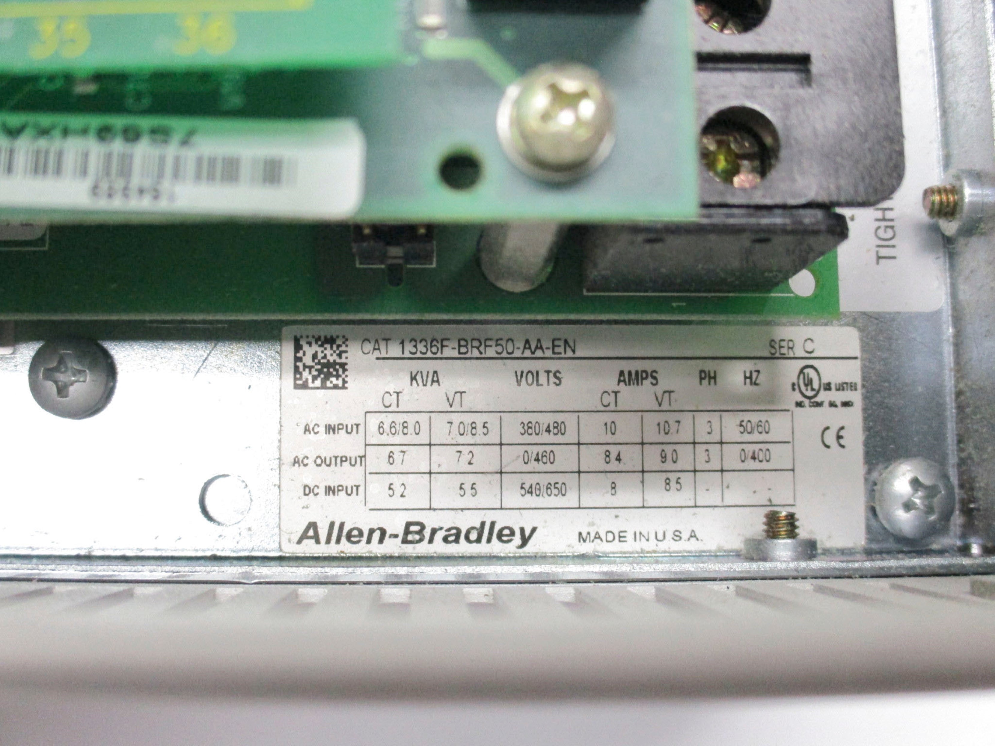 ALLEN BRADLEY 1336F-BRF50-AA-EN SER. C (AS PICTURED) UNMP