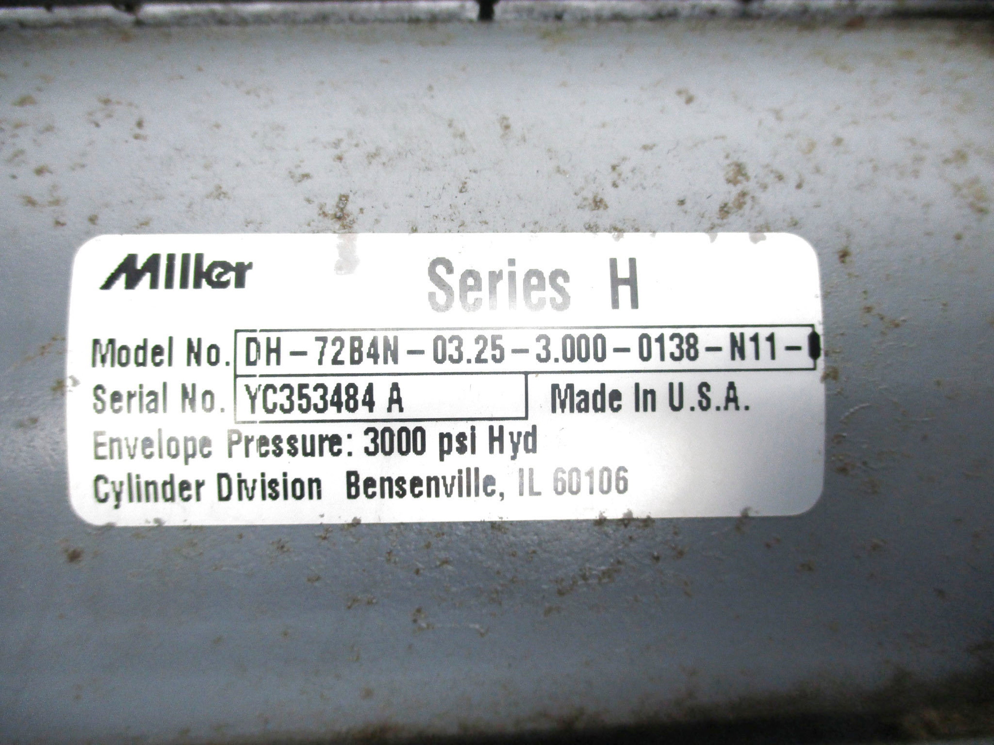MILLER DH-72B4N-03.25-3.000-0138-N11-0 NSNP