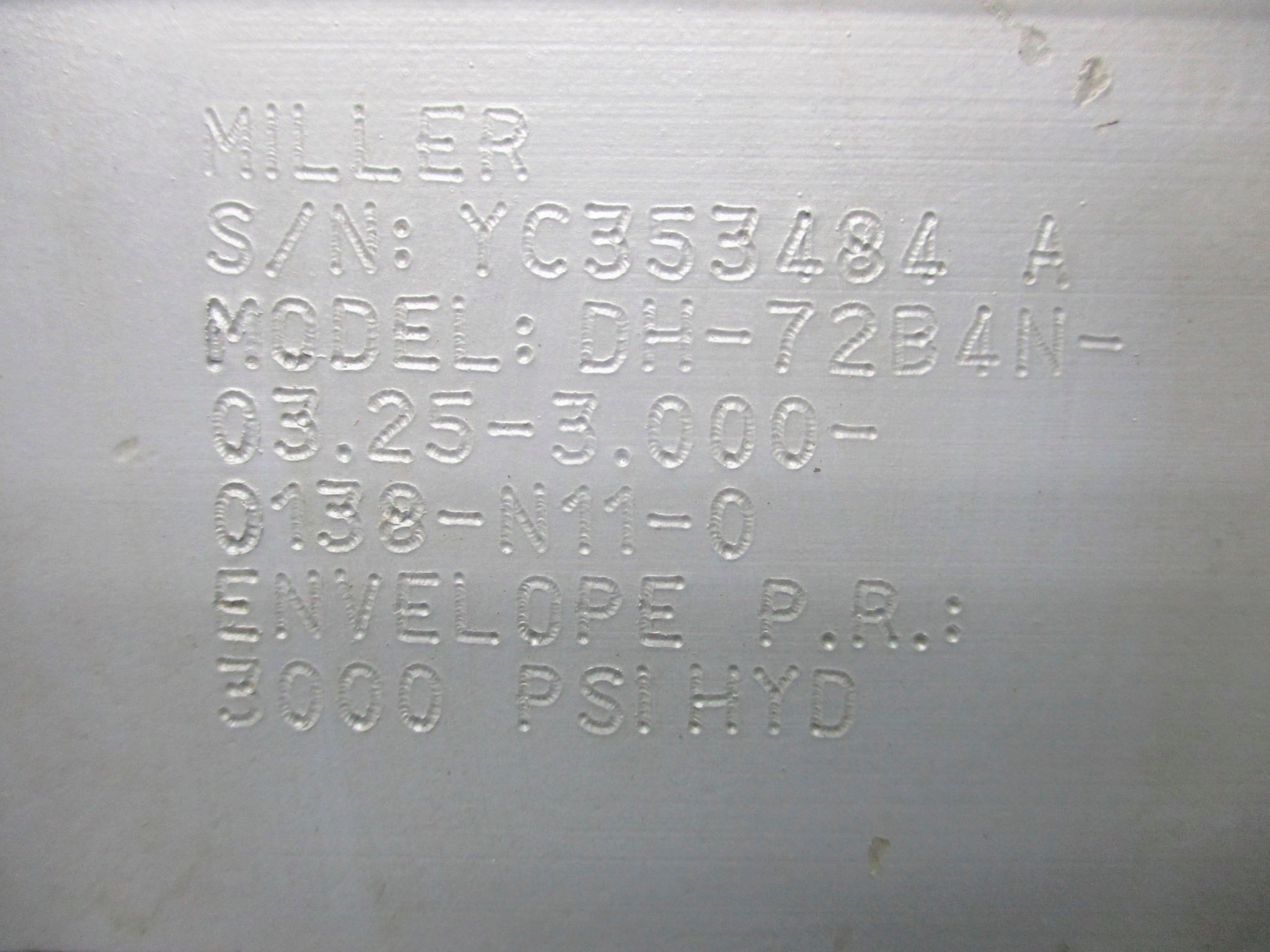 MILLER DH-72B4N-03.25-3.000-0138-N11-0 NSNP