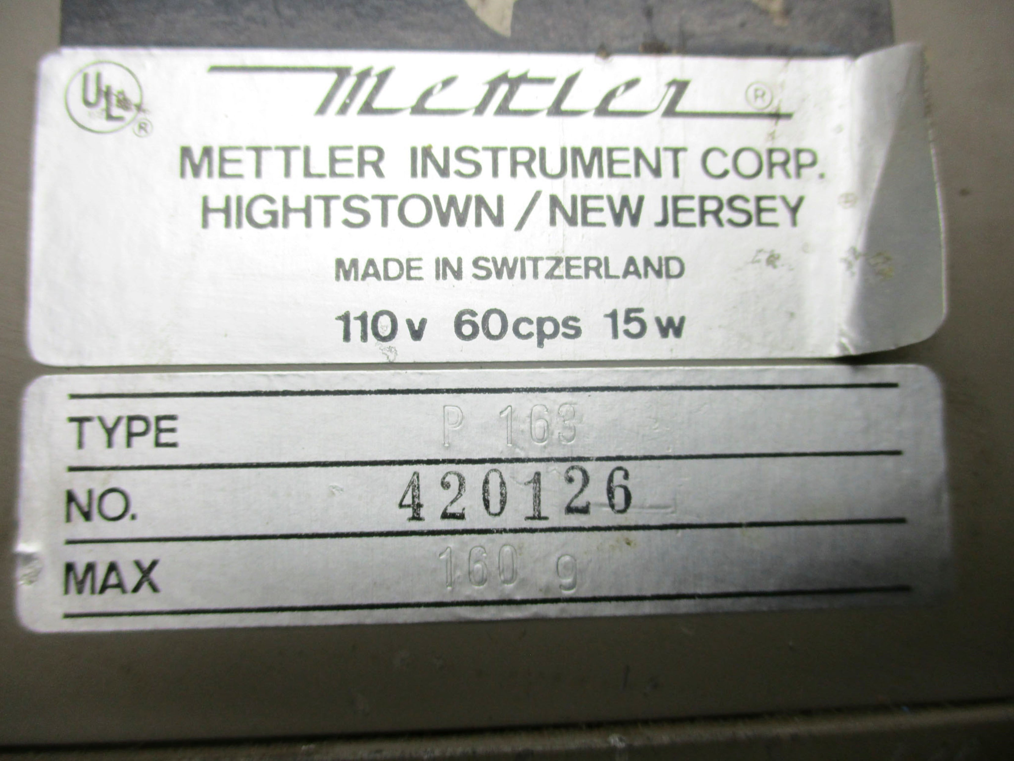 METTLER P163 UNMP