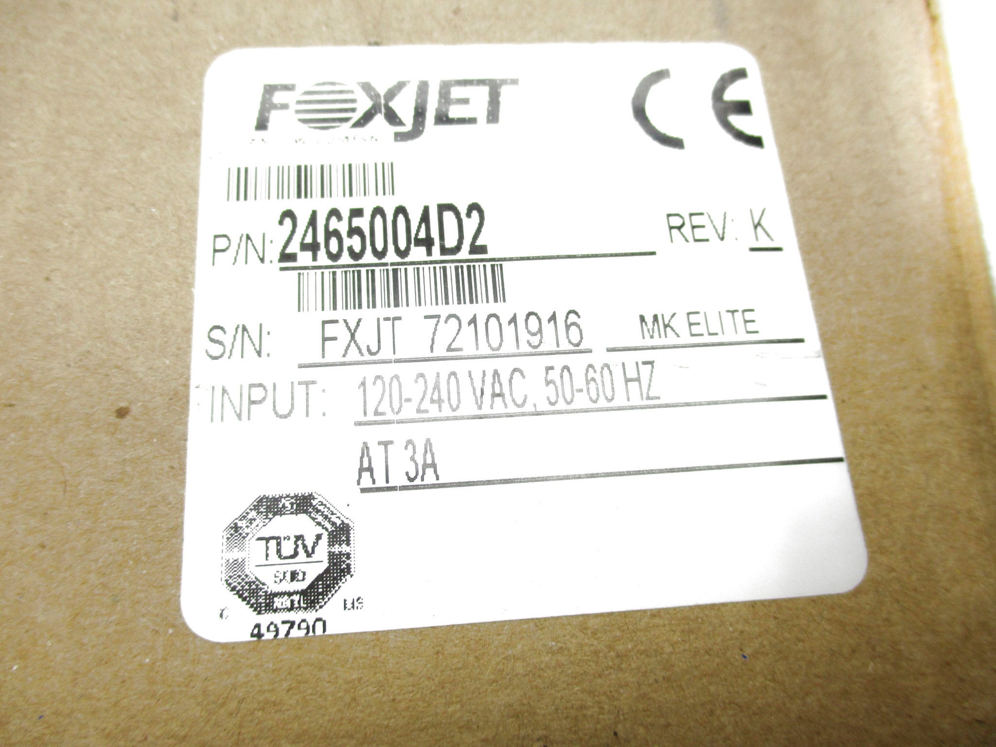 FOXJET 2465004D2 REV. K NSMP