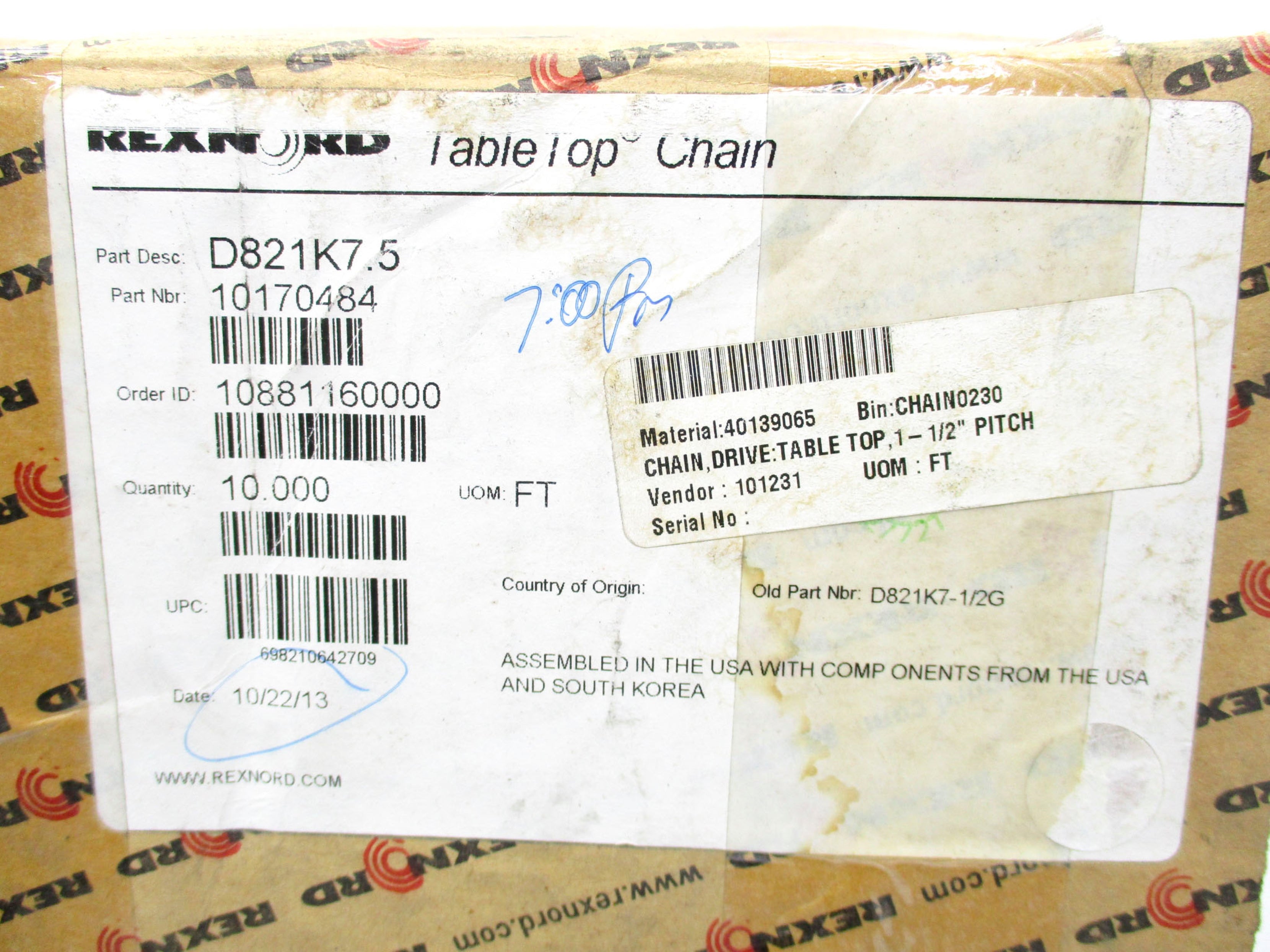 REXNORD D821K7.5 NSMP