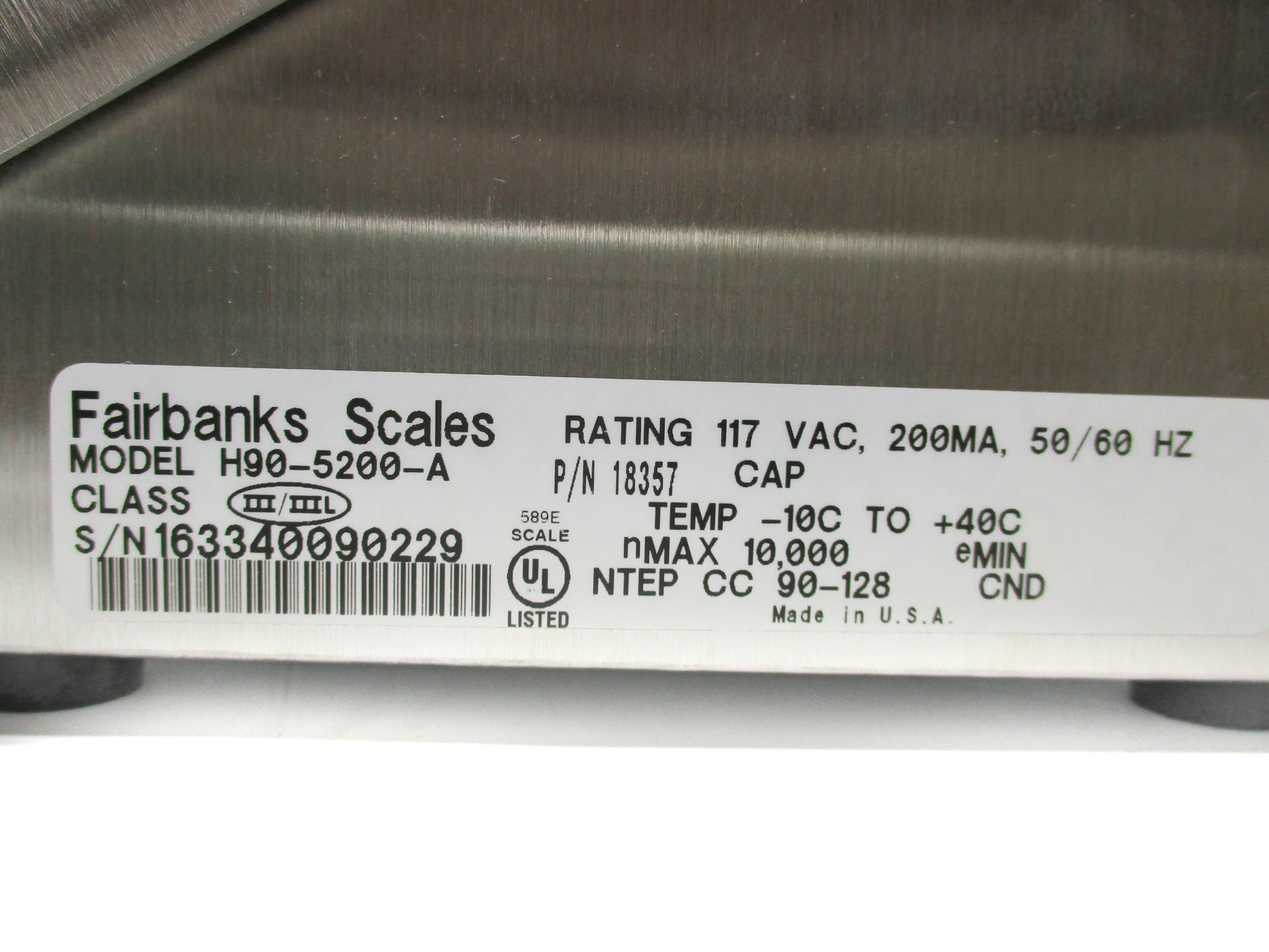 FAIRBANKES H90-5200-A NSNP