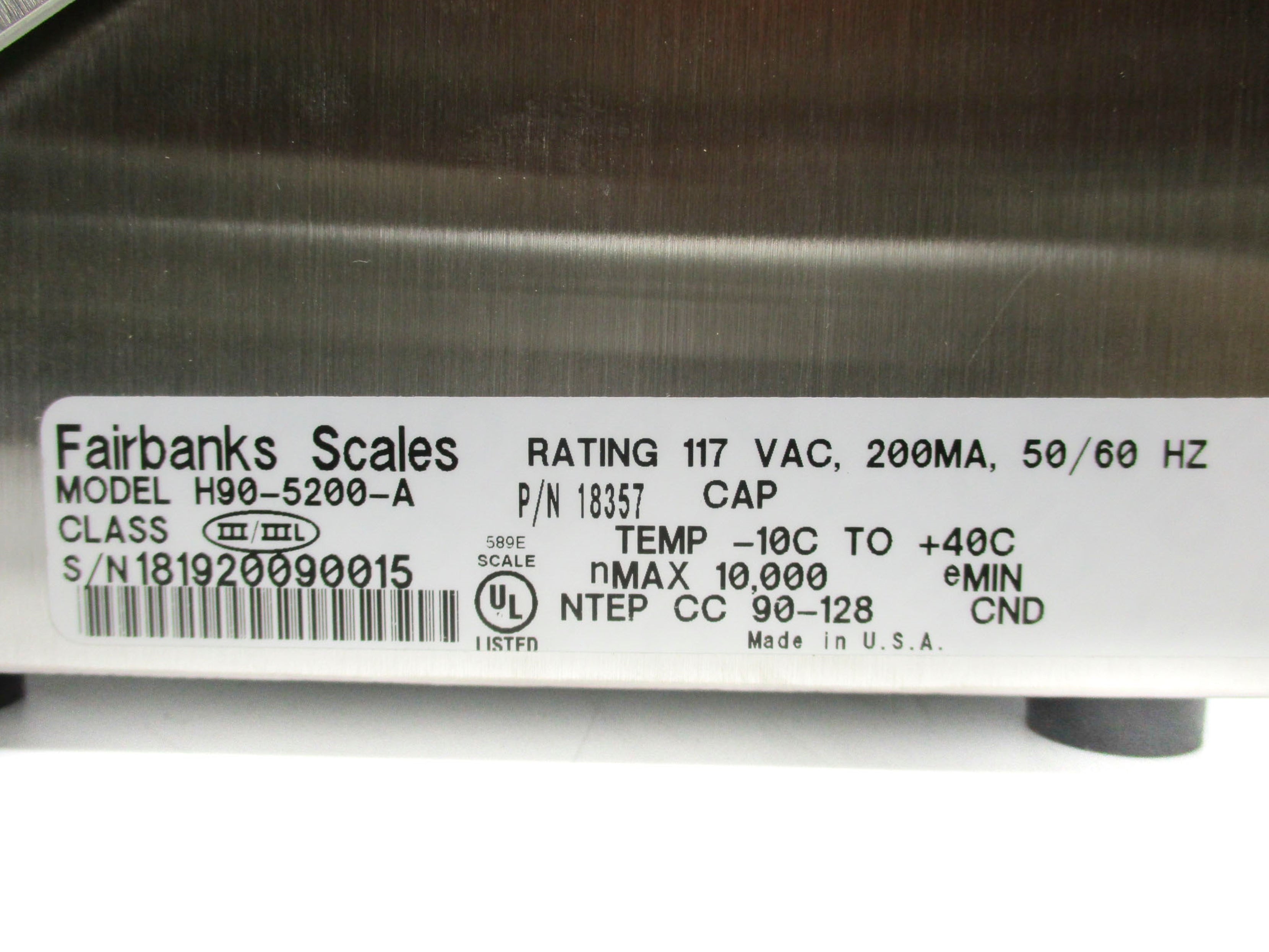 FAIRBANKES H90-5200-A NSMP