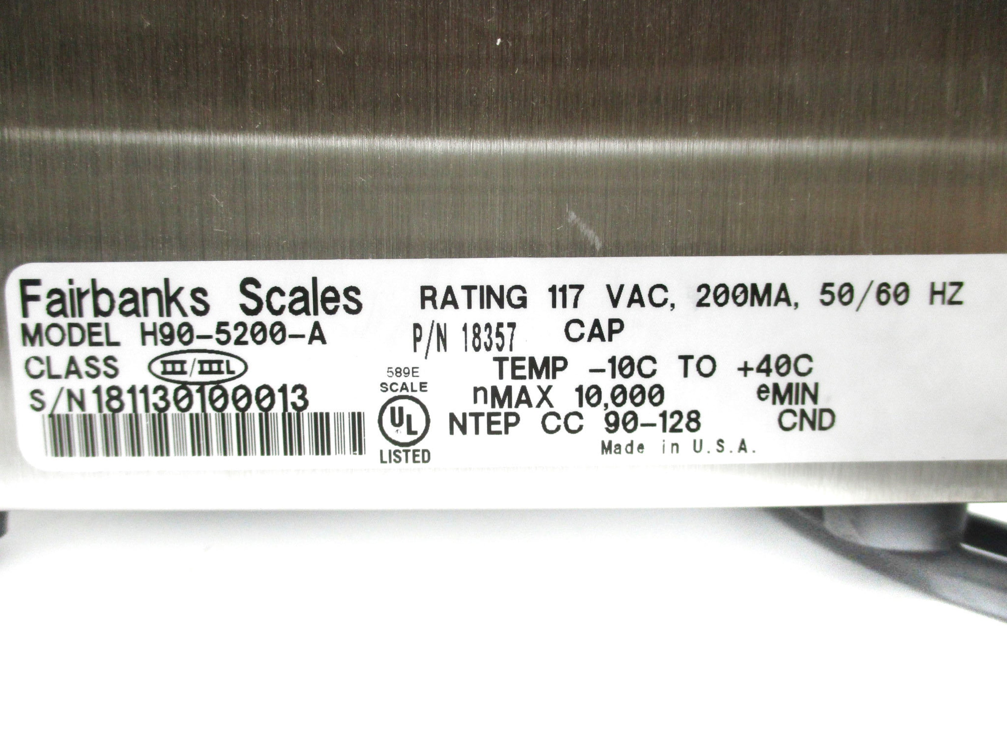 FAIRBANKS H90-5200-A 18357 NSMP