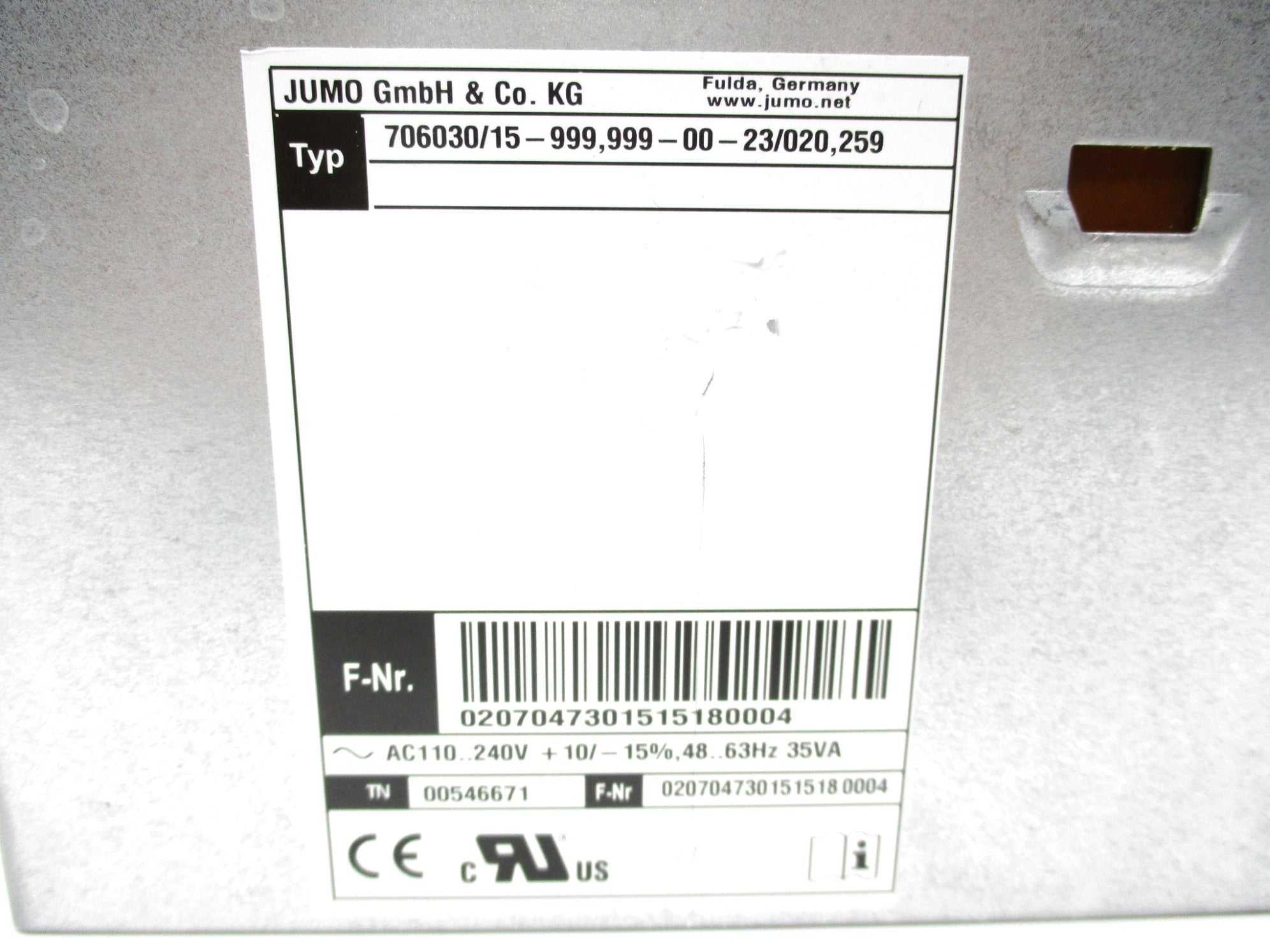 JUMO 706030/15-999,999-00-23/020,259 UNMP