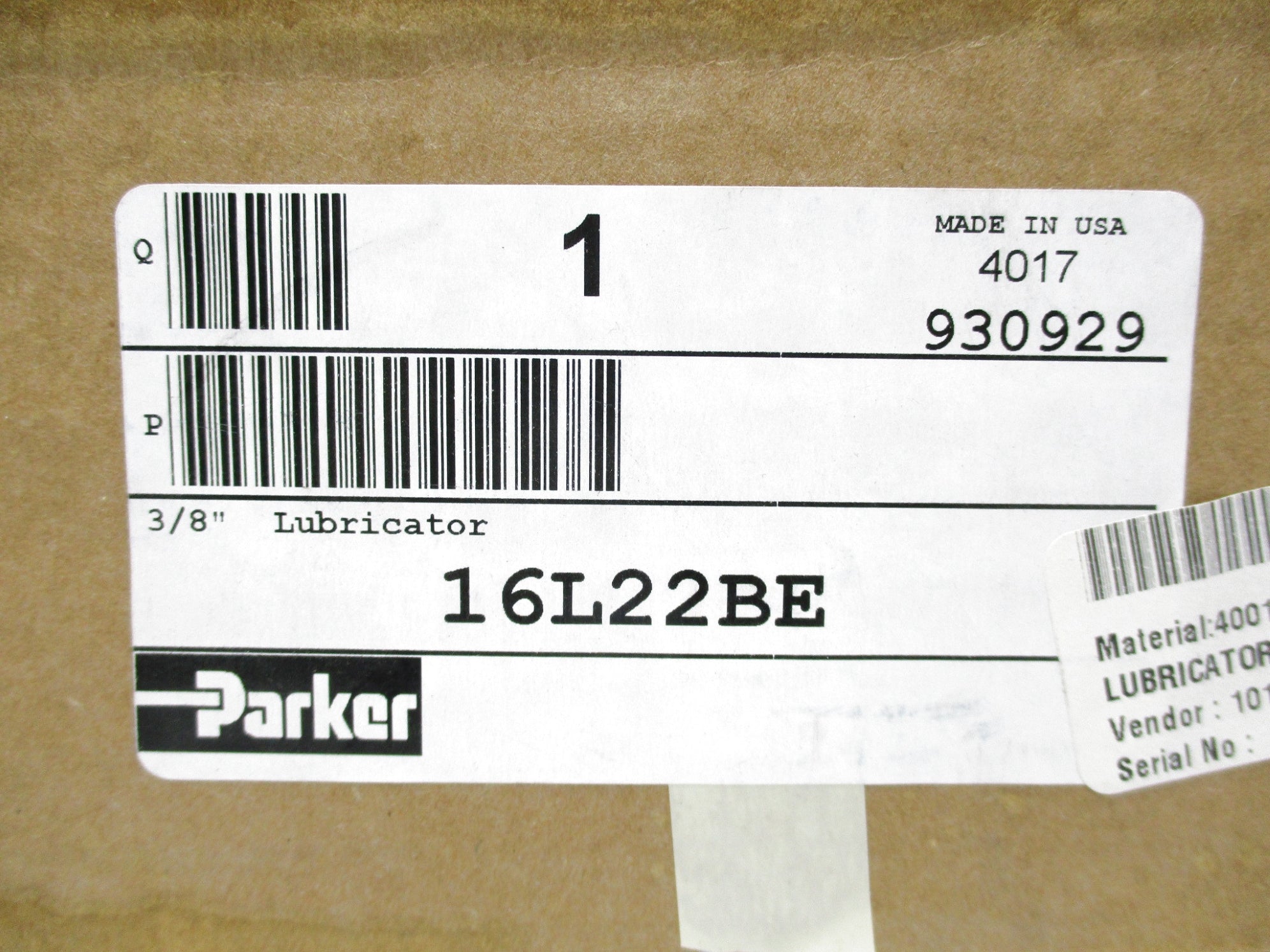 PARKER 16L22BE 150PSI NSMP