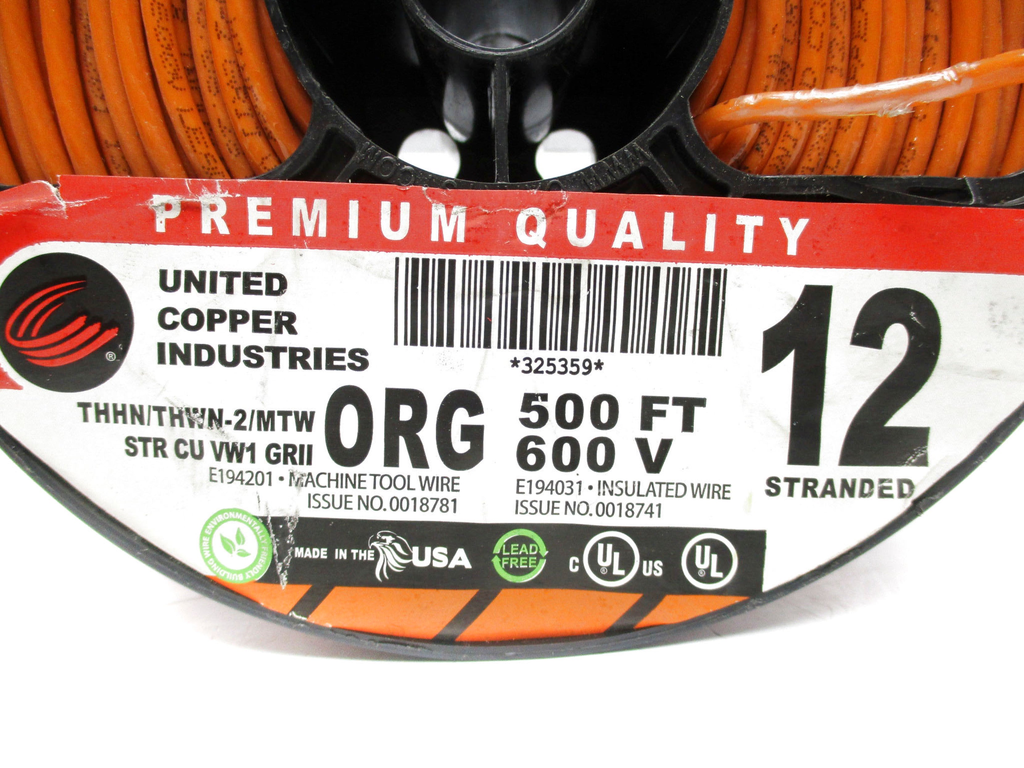 UNITED COPPER INDUSTRIES E194201 (ORANGE) NSFS