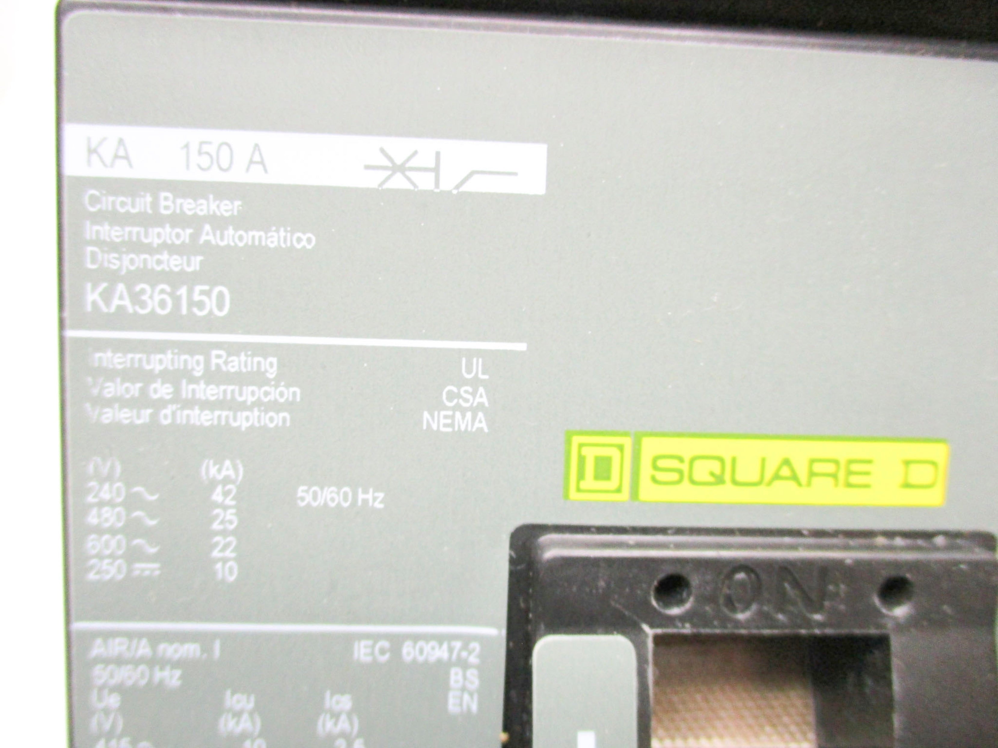 SQUARE D KA36150 150A 600V NSMP