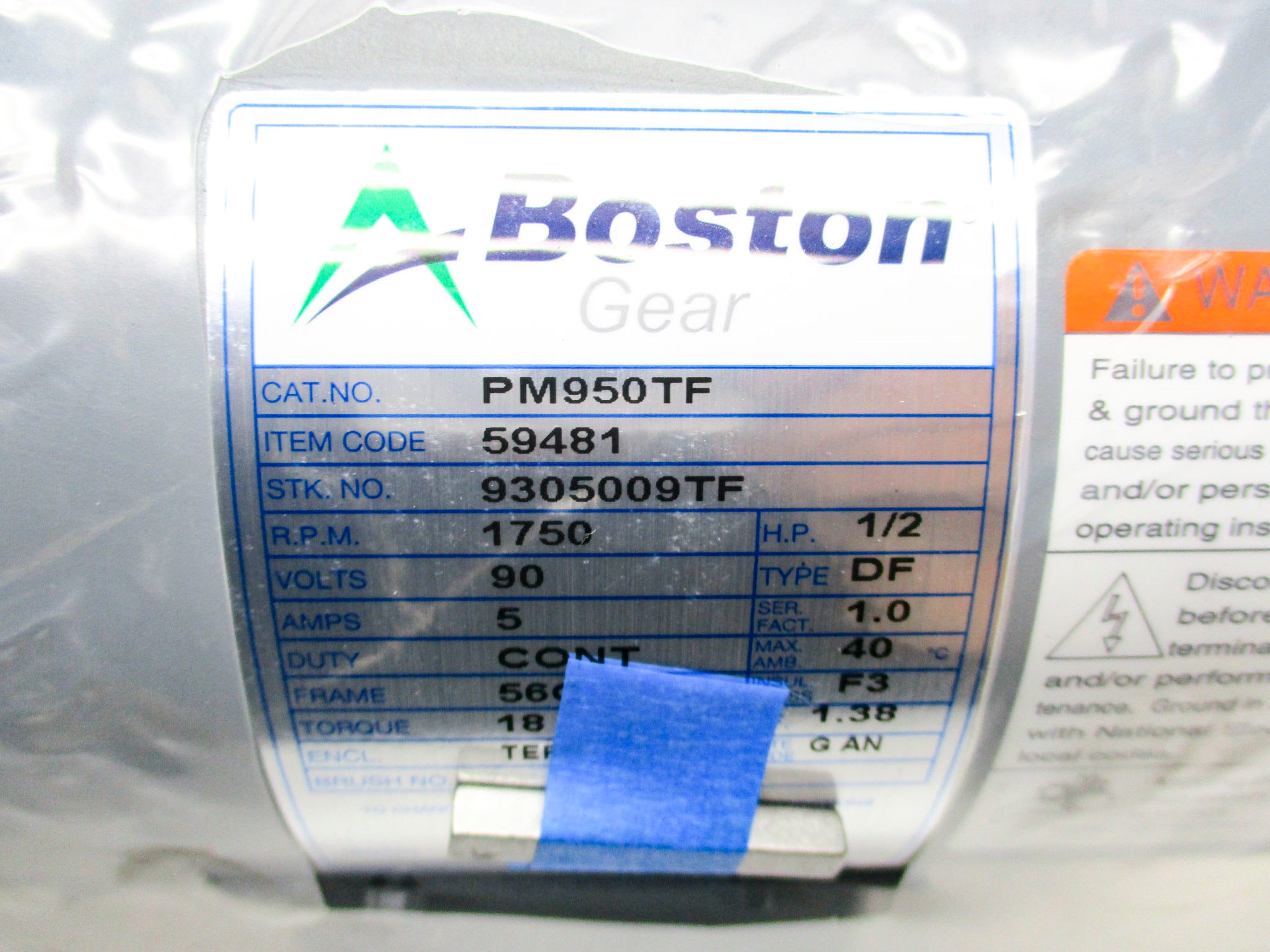 BOSTON GEAR PM950TF NSNP