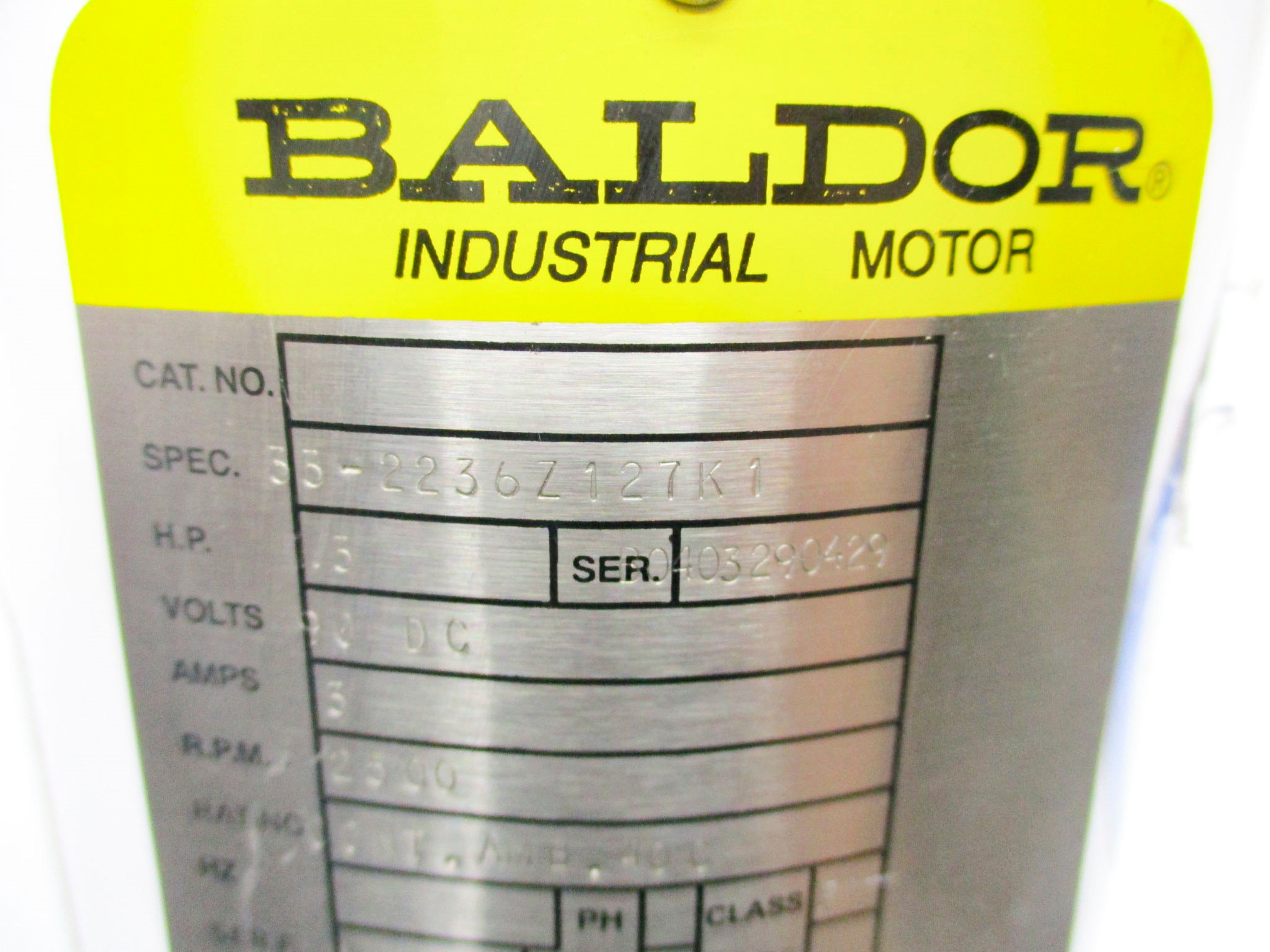 BALDOR 33-2236Z127K1 (AS PICTURED) UNMP