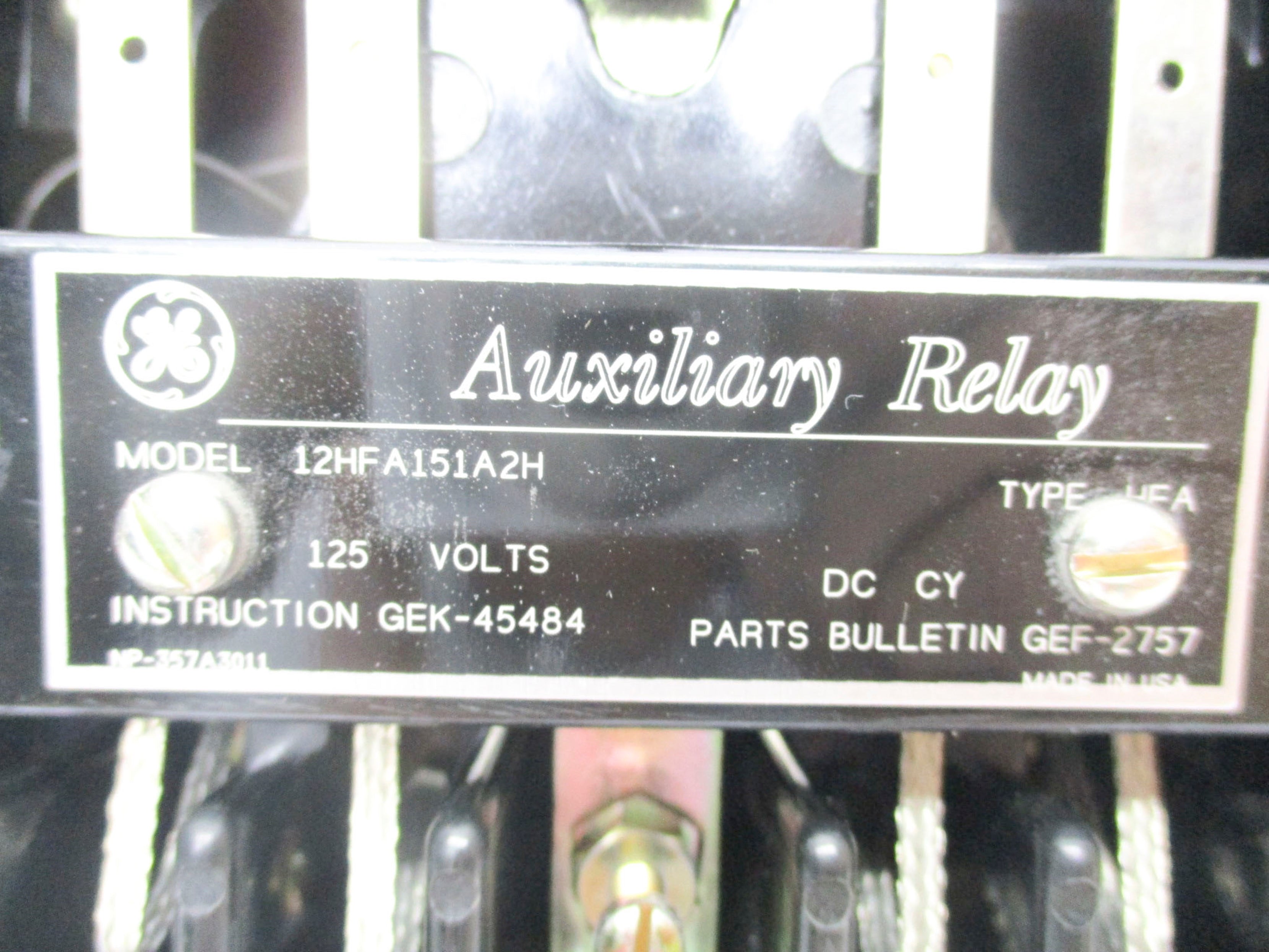 GENERAL ELECTRIC 12HFA151A2H NSNP