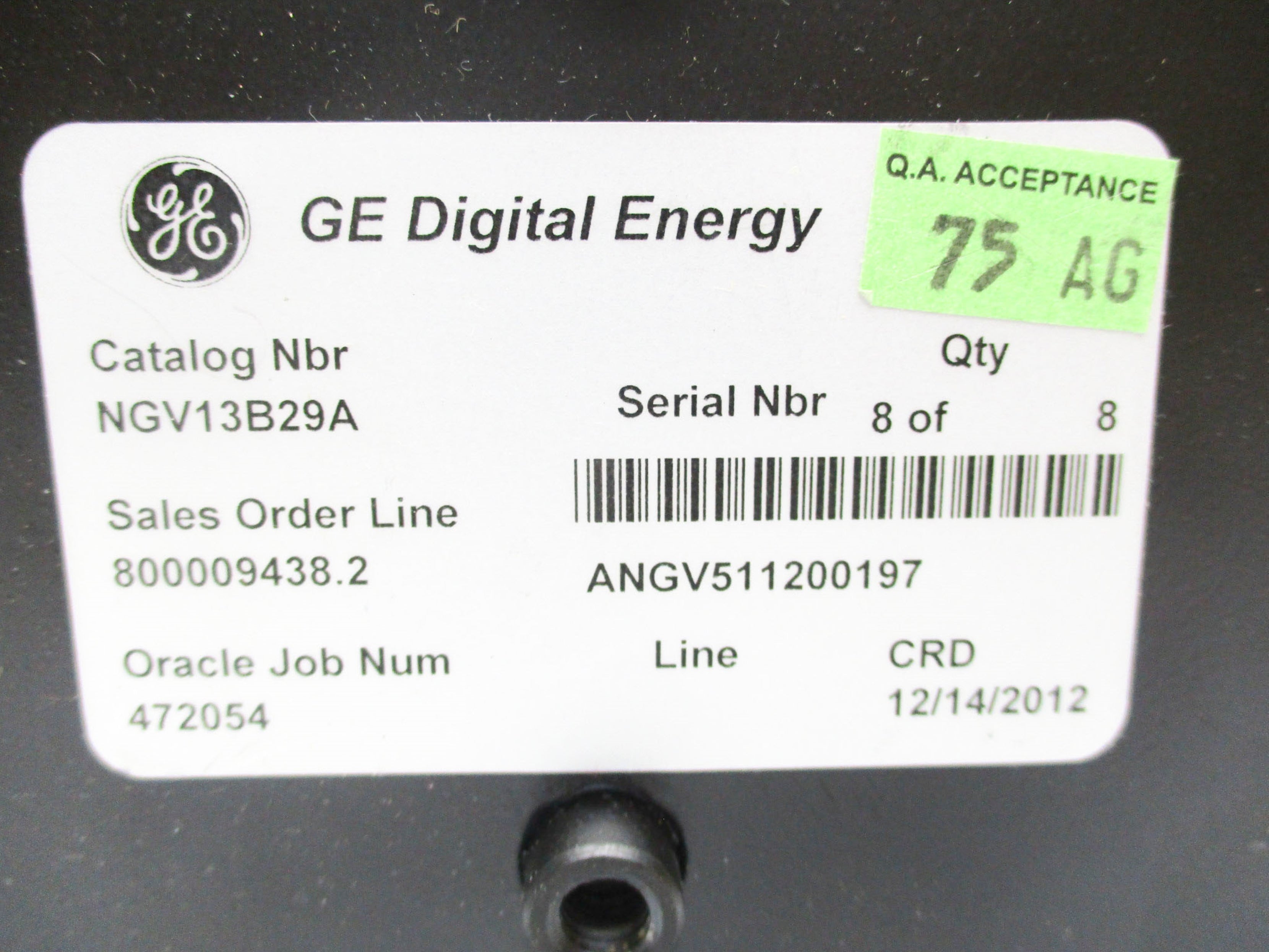GENERAL ELECTRIC NGV13B29A NSMP