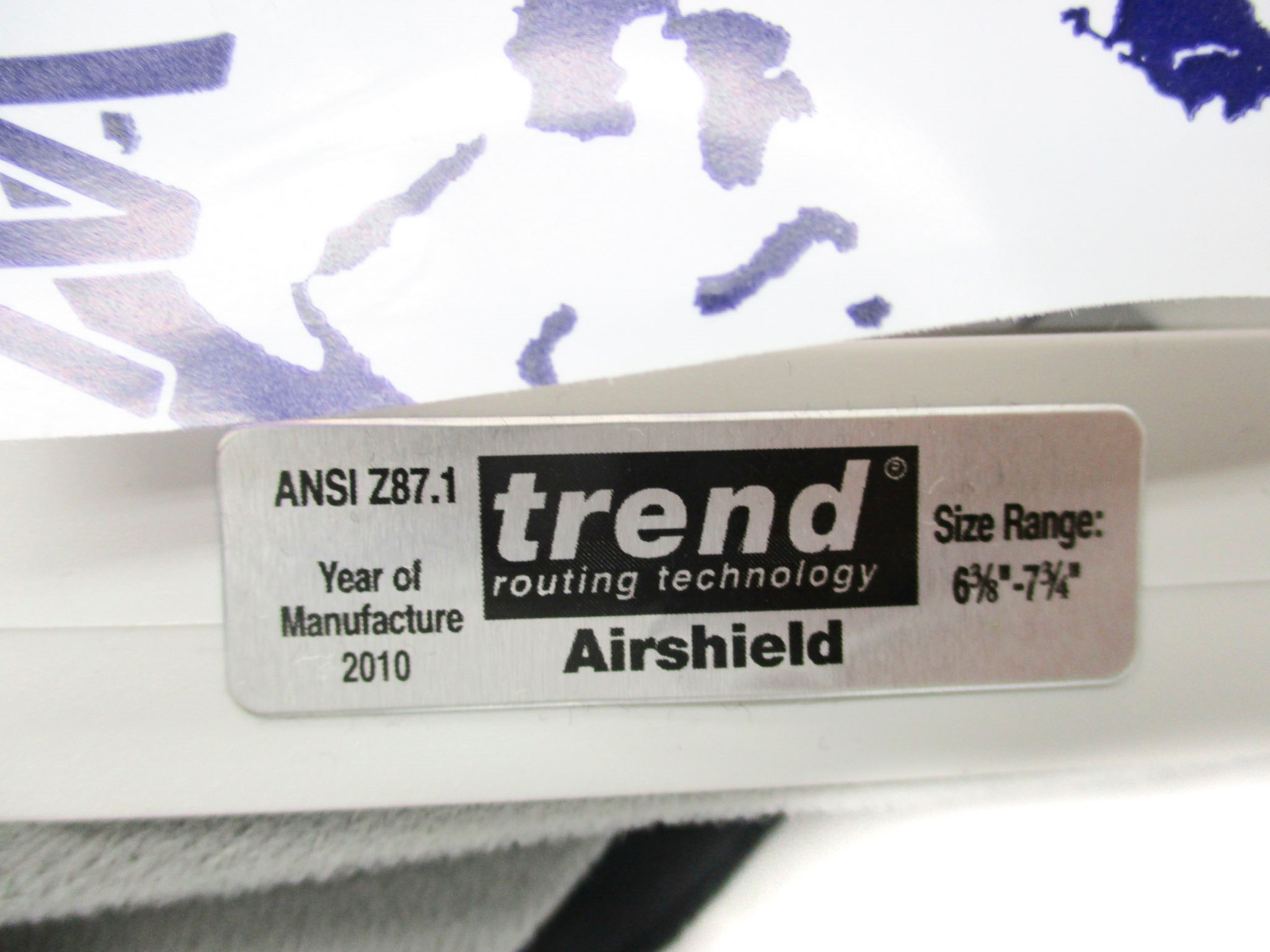 TREND ROUTING TECHNOLOGY AIRSHIELD ANSI Z87.1  6 3/8- 7 3/4   NSMP