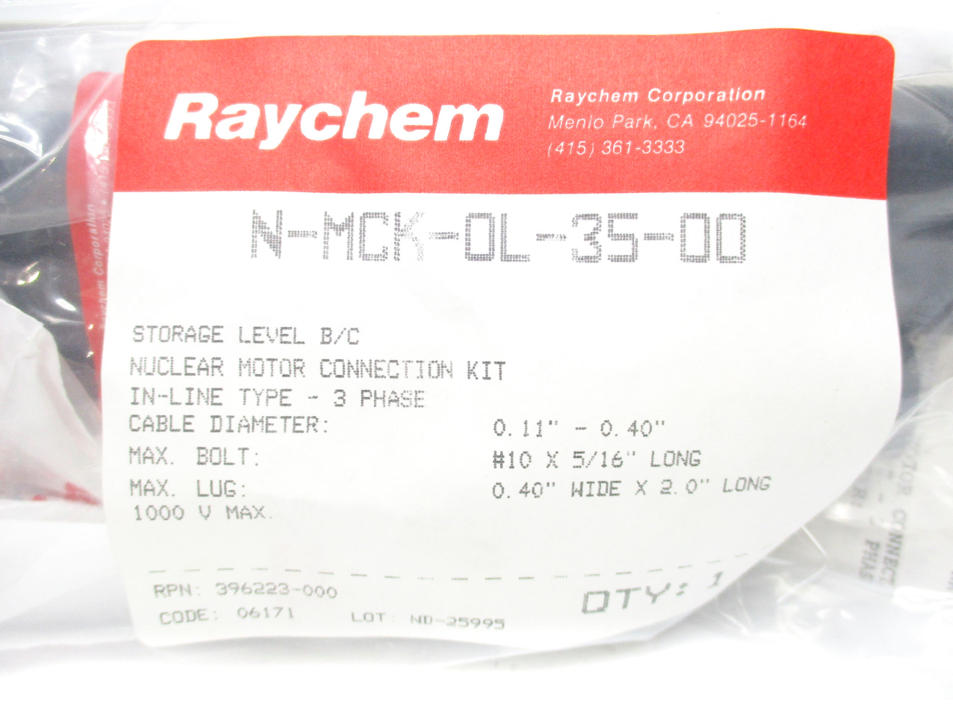 RAYCHEM NMCK-OL-35-00 1000V NSMP