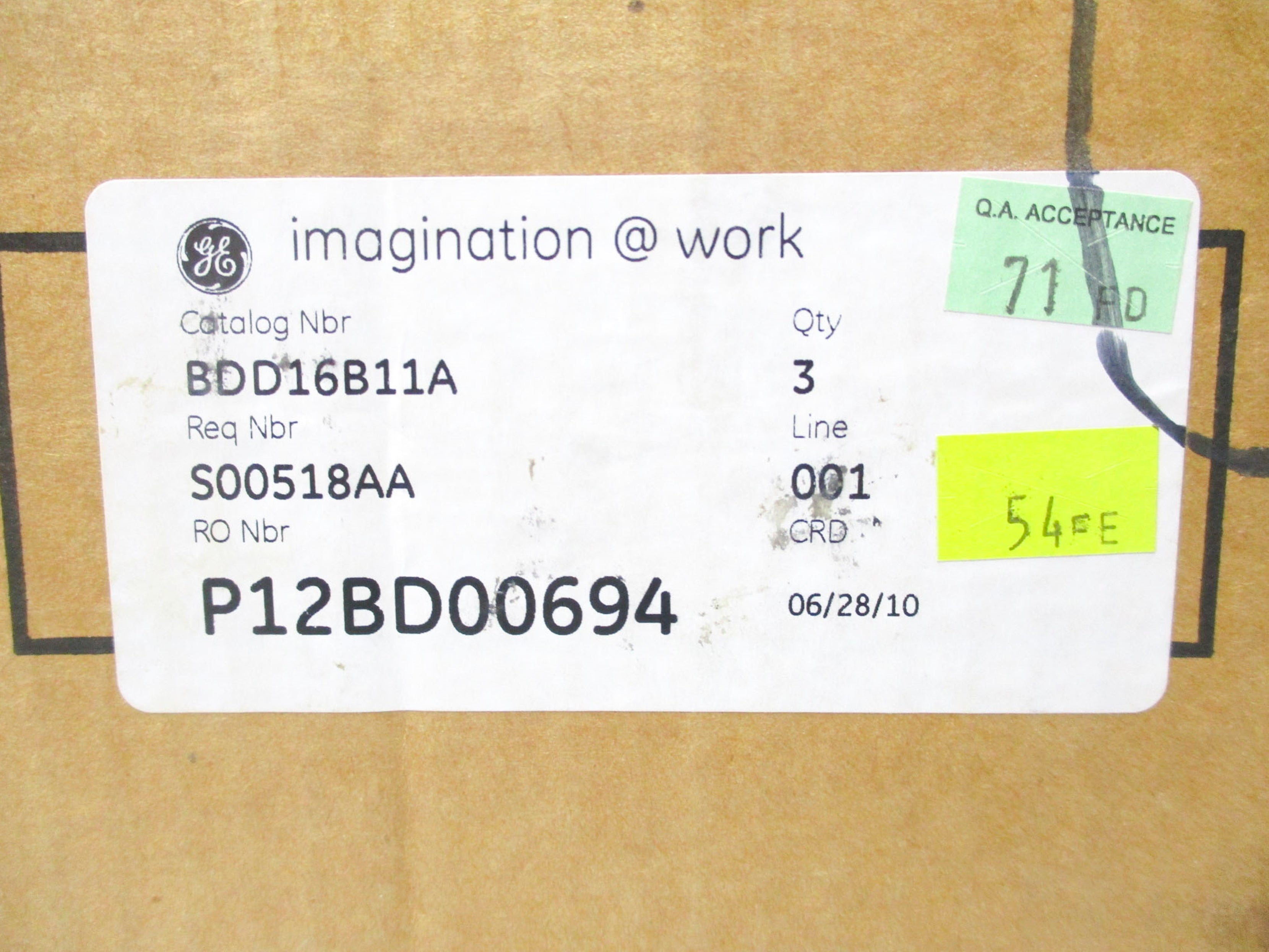 GENERAL ELECTRIC BDD16B11A 5A 250VDC NSMP