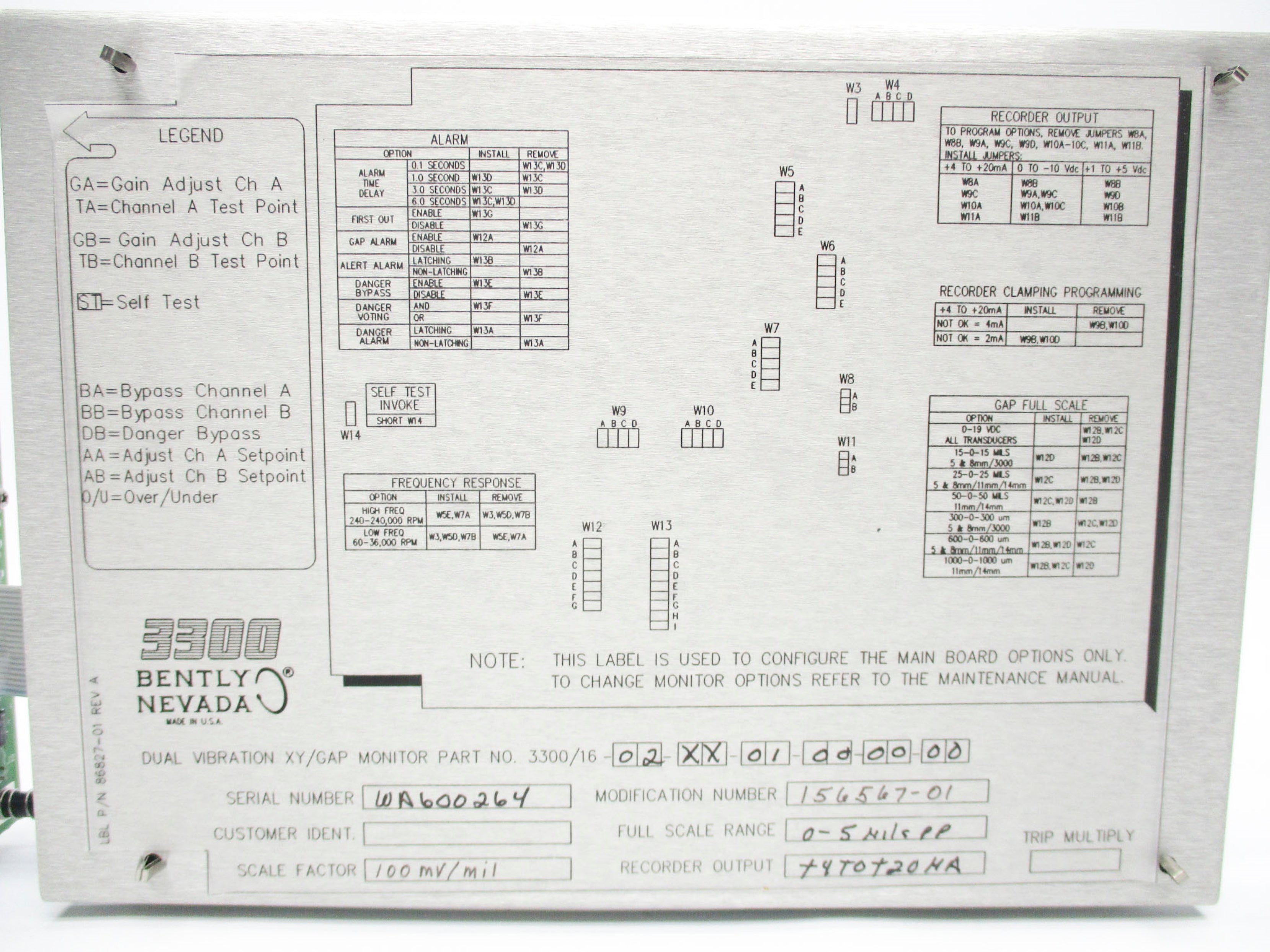 BENTLY NEVADA 3300/16-02-XX-01-00-00-00 NSNP