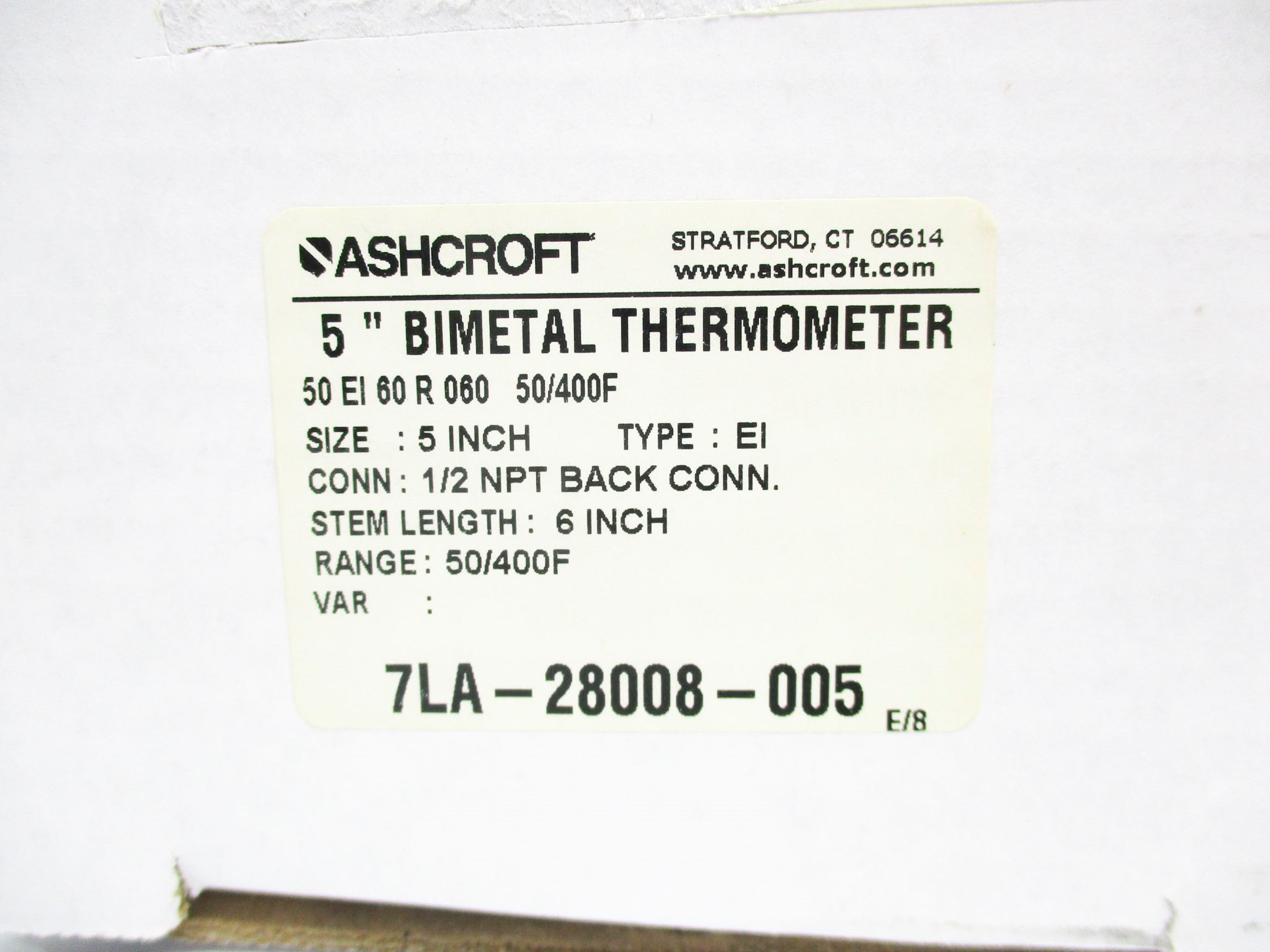 ASHCROFT 50EI60R060 NSMP