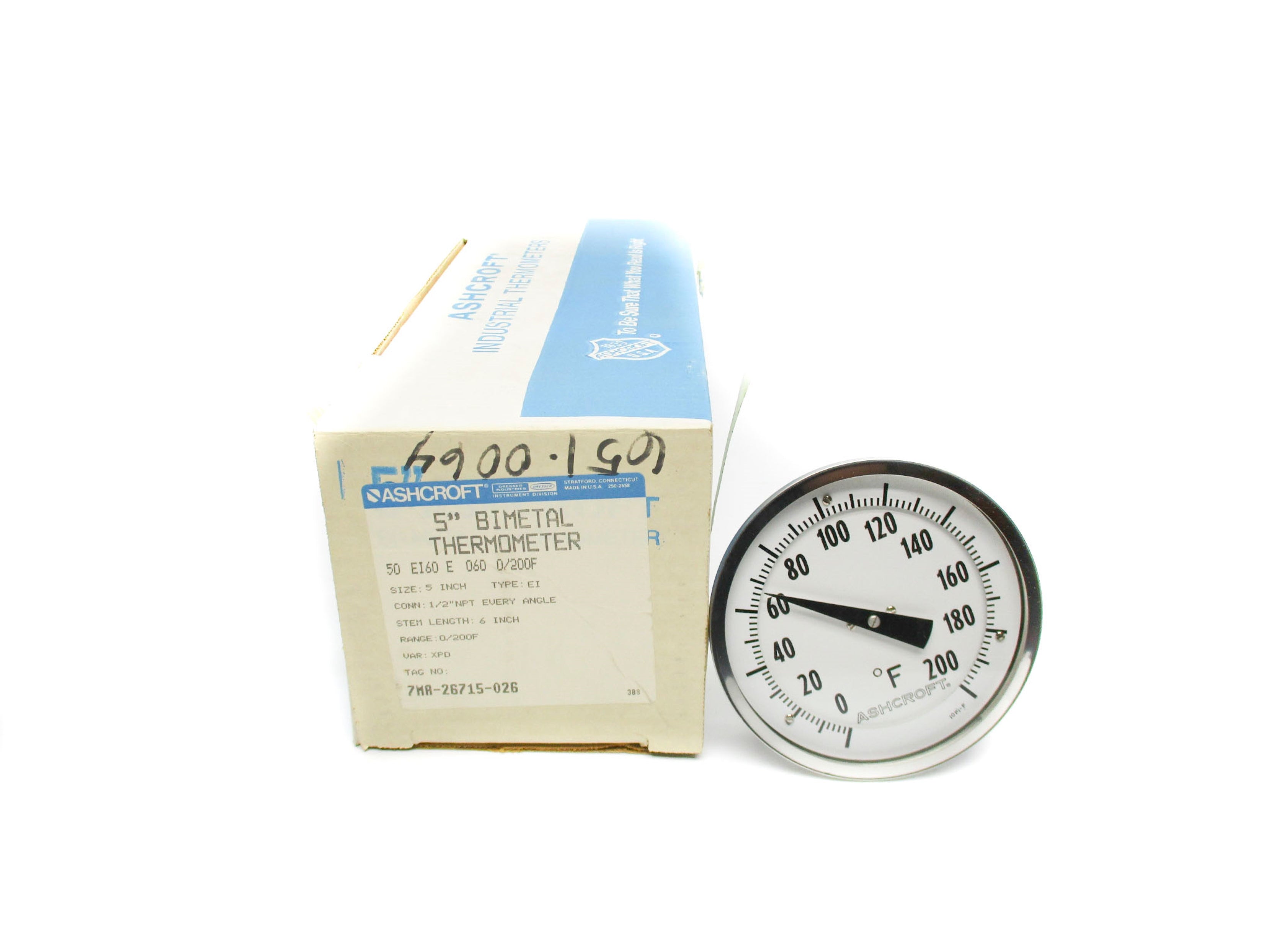 ASHCROFT 50EI60E060 0/200'F 5" NSMP