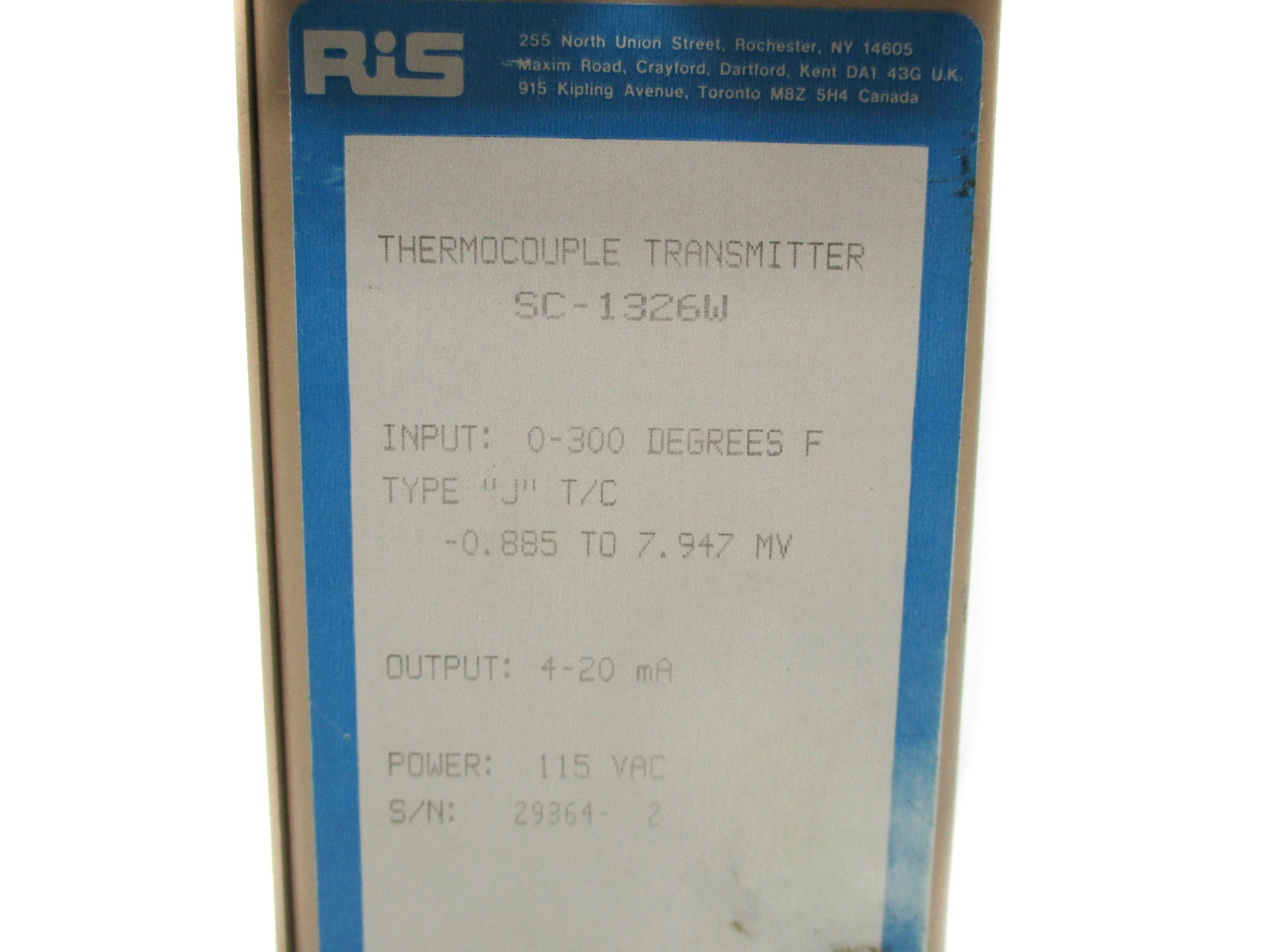 RIS SC-1326W UNMP