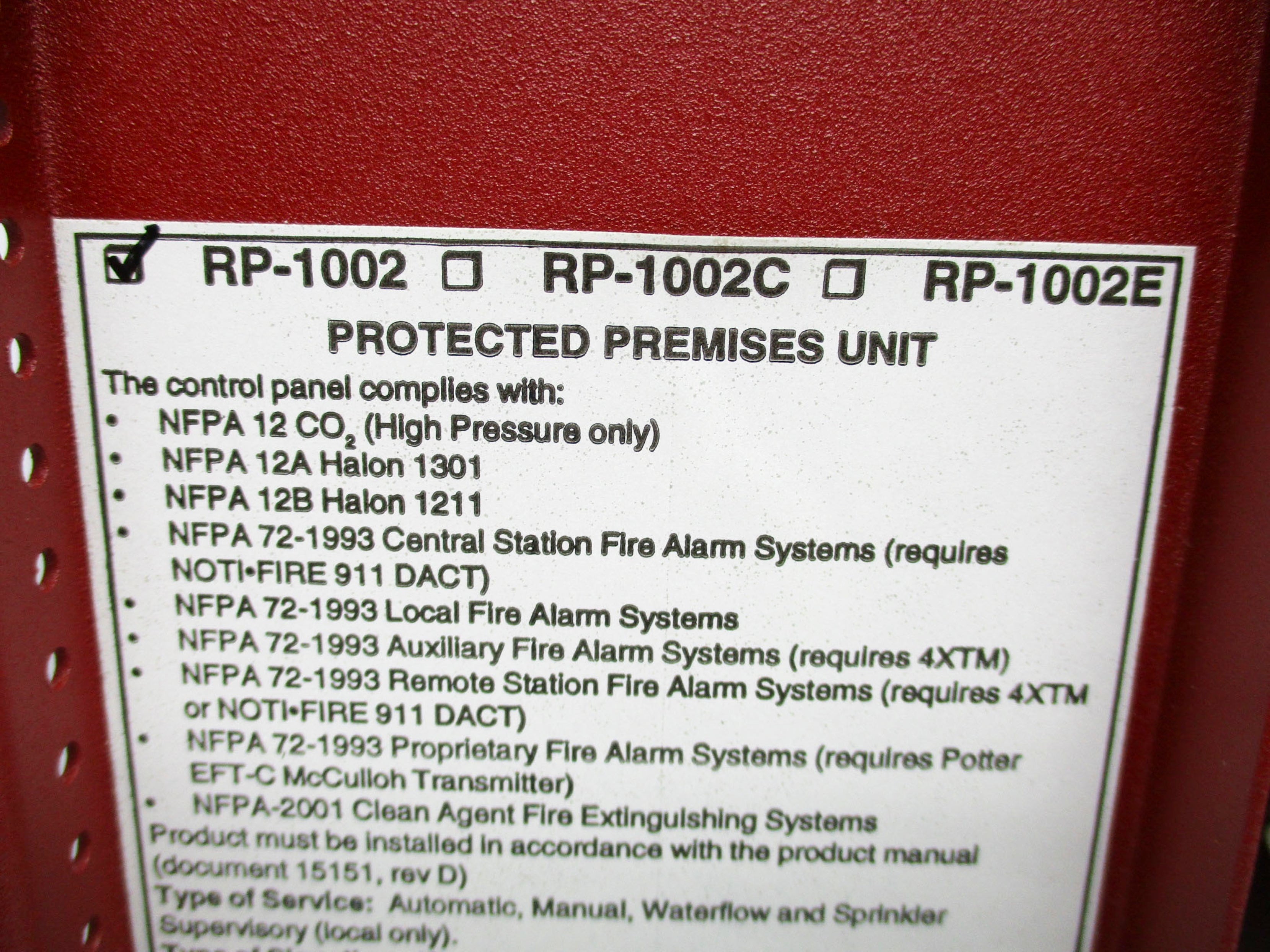 NOTIFIER RP-1002 NSMP