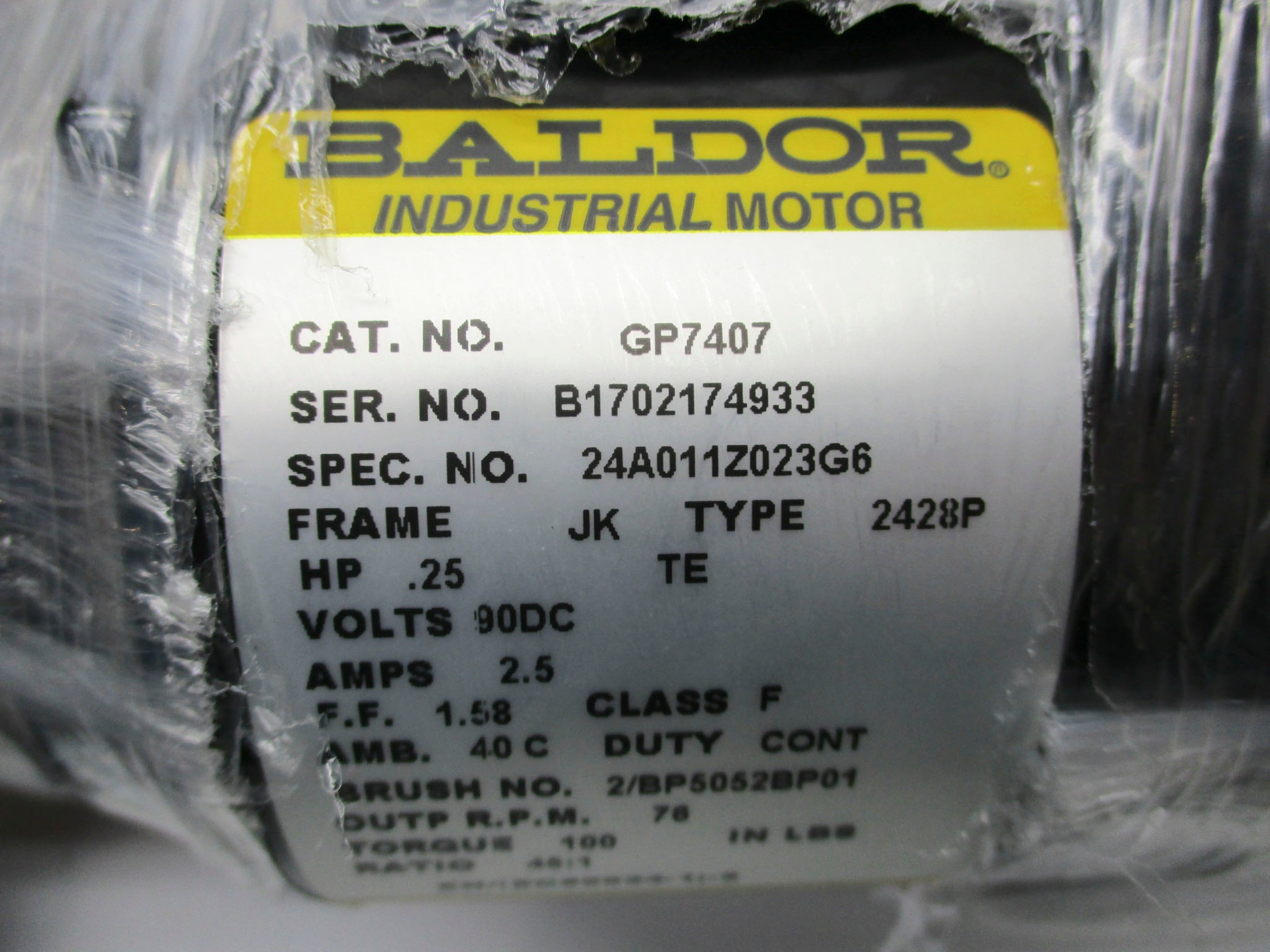 BALDOR GP7407 NSMP