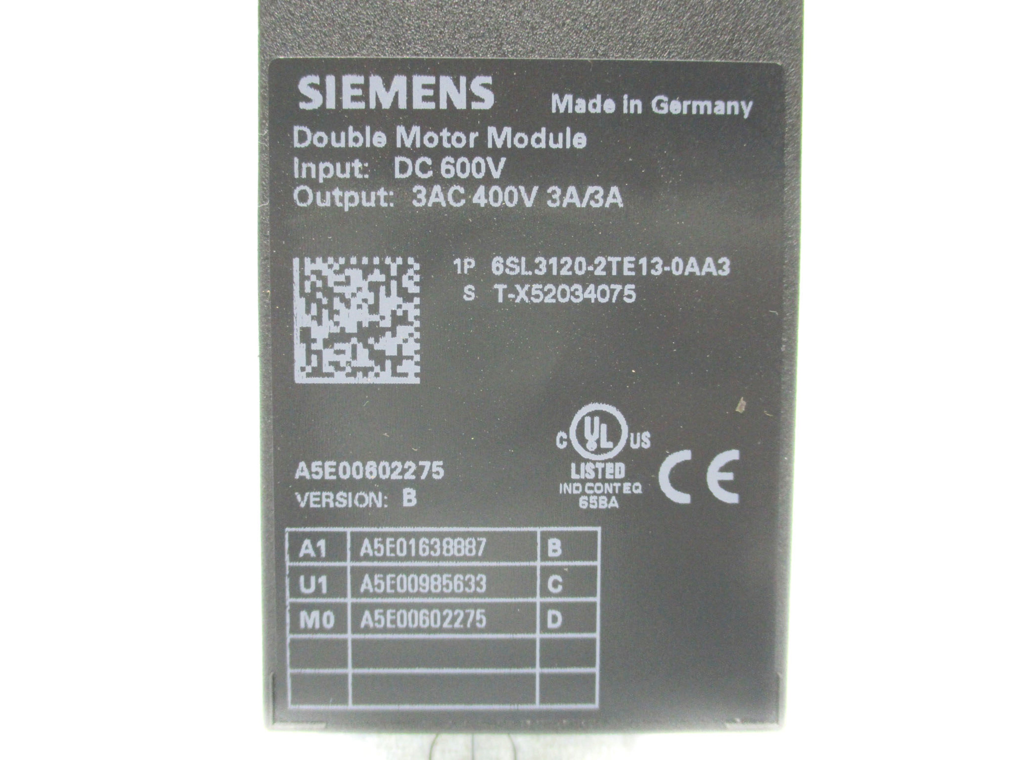 SIEMENS 6SL3120-2TE13-0AA3 NSMP