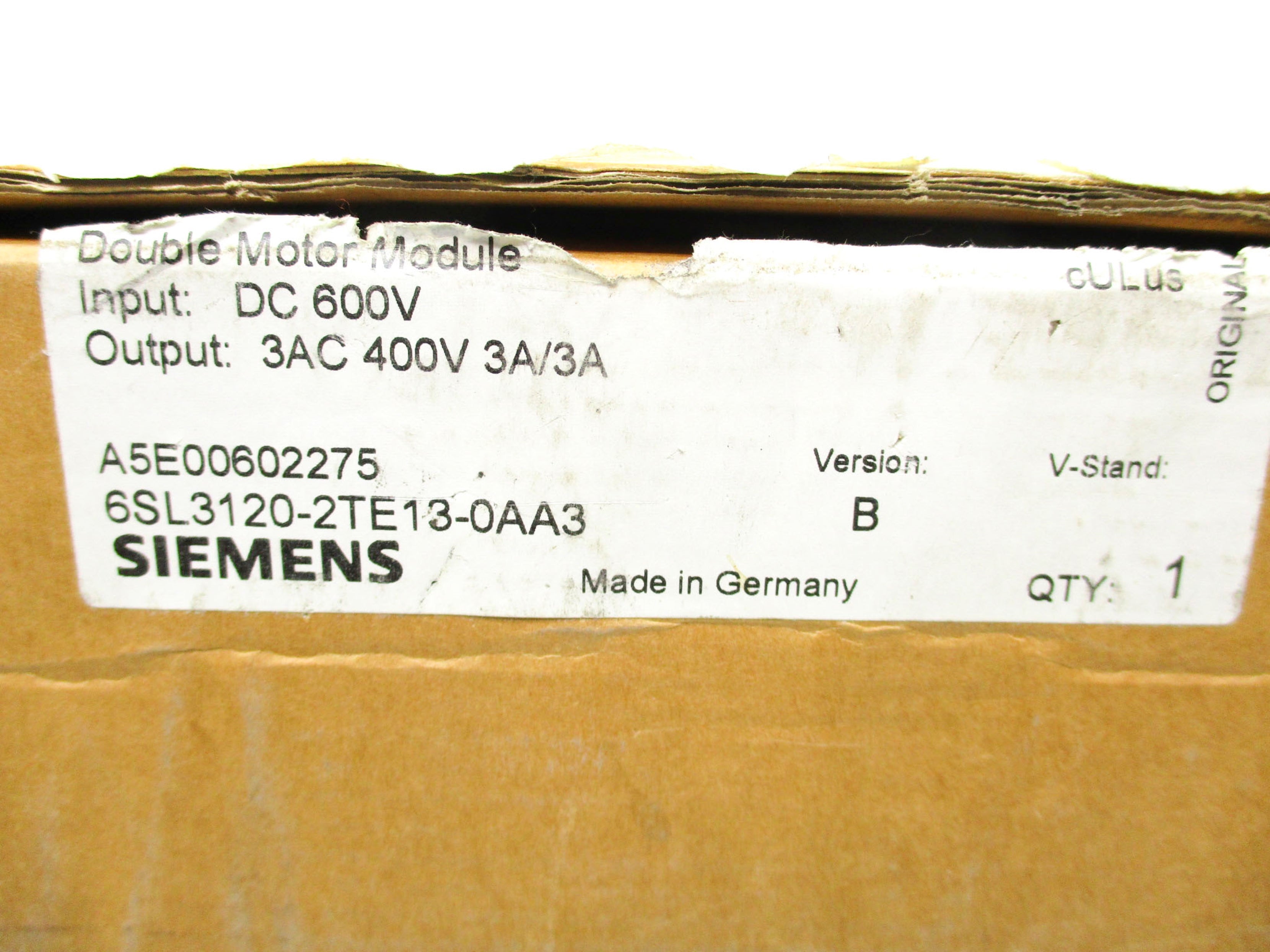 SIEMENS 6SL3120-2TE13-0AA3 NSMP