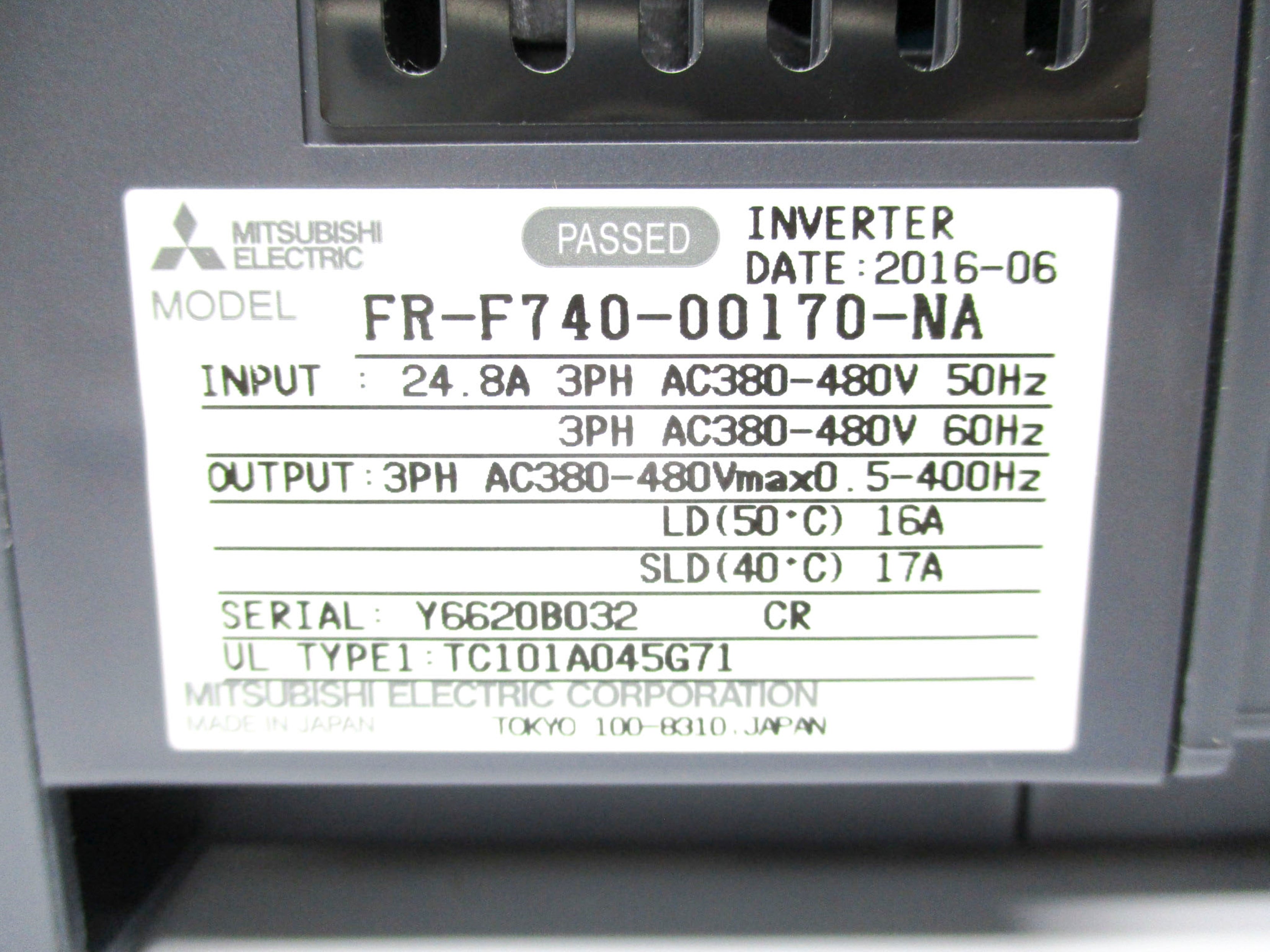MITSUBISHI FR-F740-00170-NA NSMP