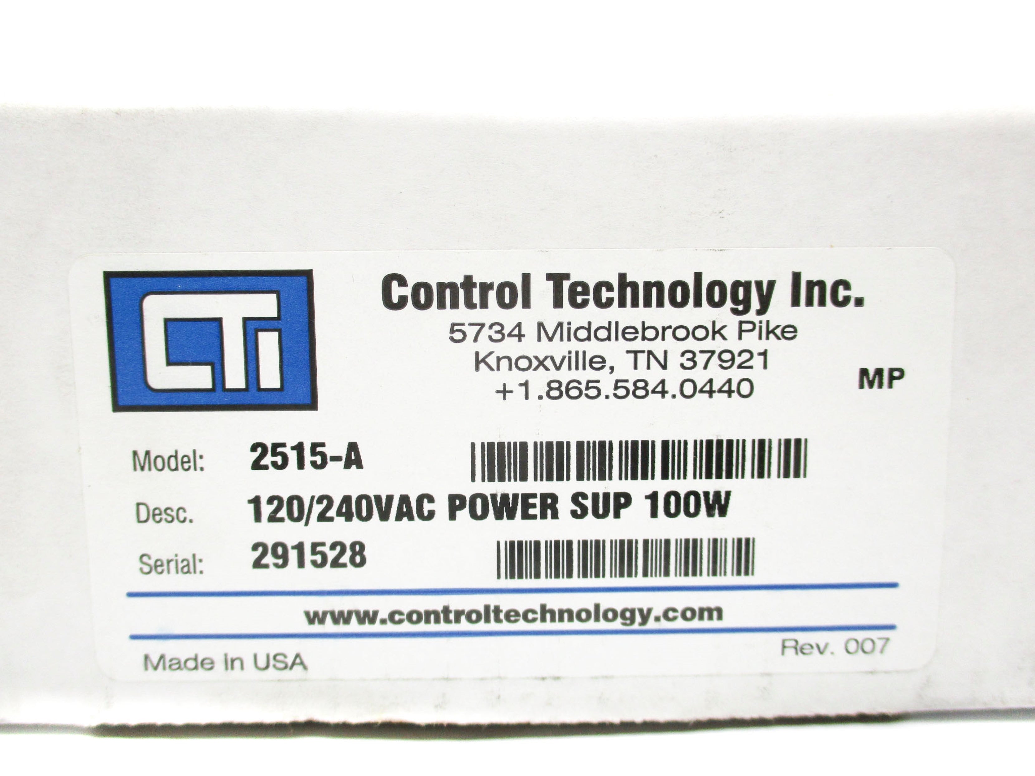 CONTROL TECHNOLOGY 2515-A NSMP