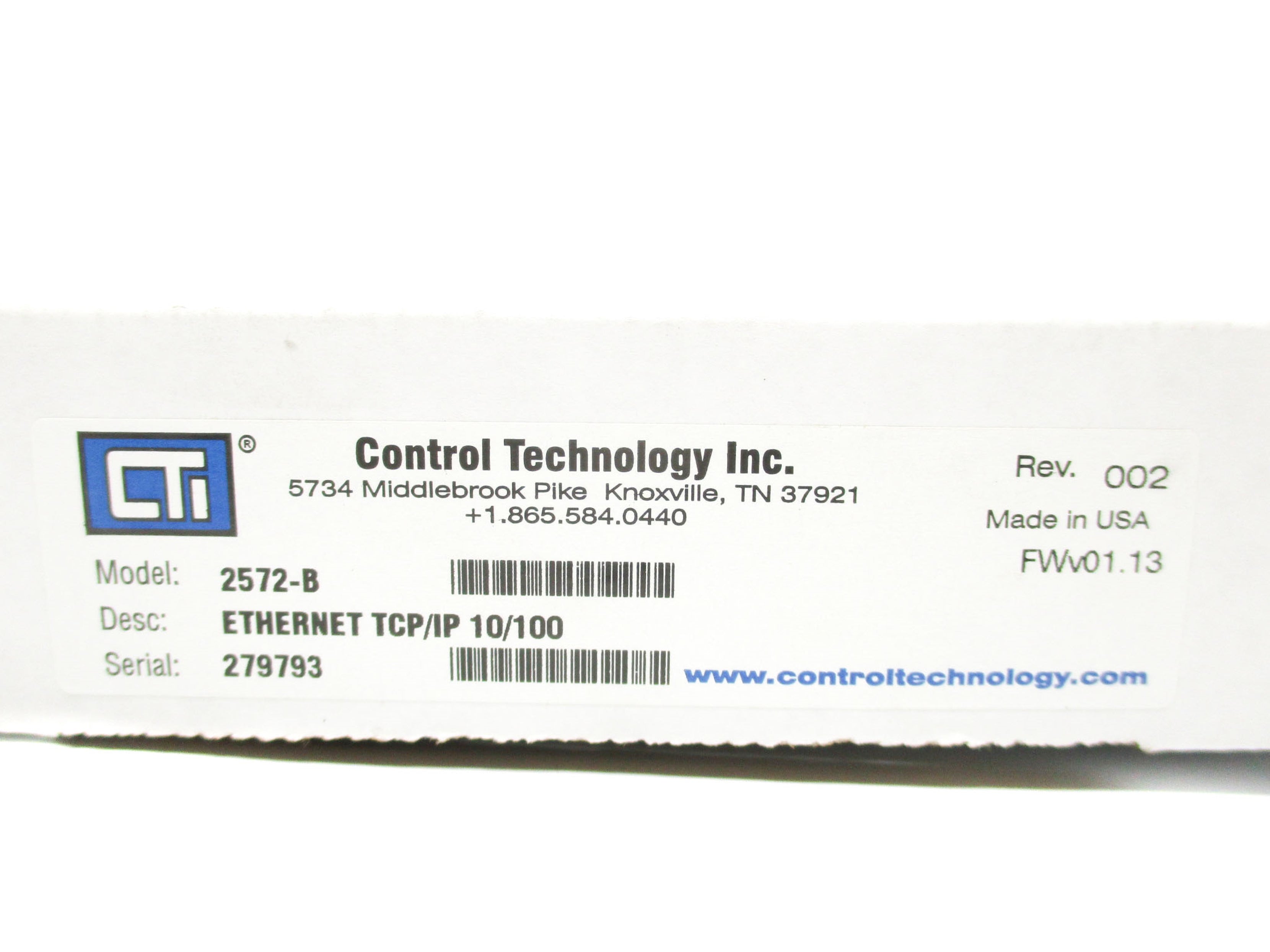 CONTROL TECHNOLOGY 2572-B NSMP