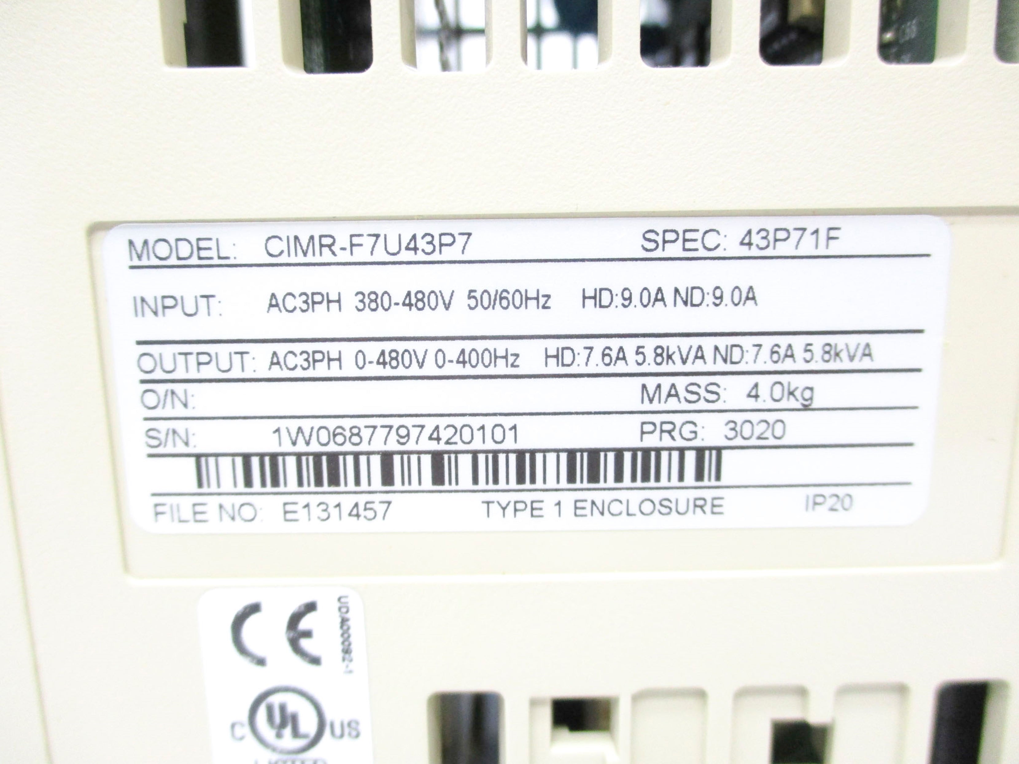 YASKAWA CIMR-F7U43P7 NSMP