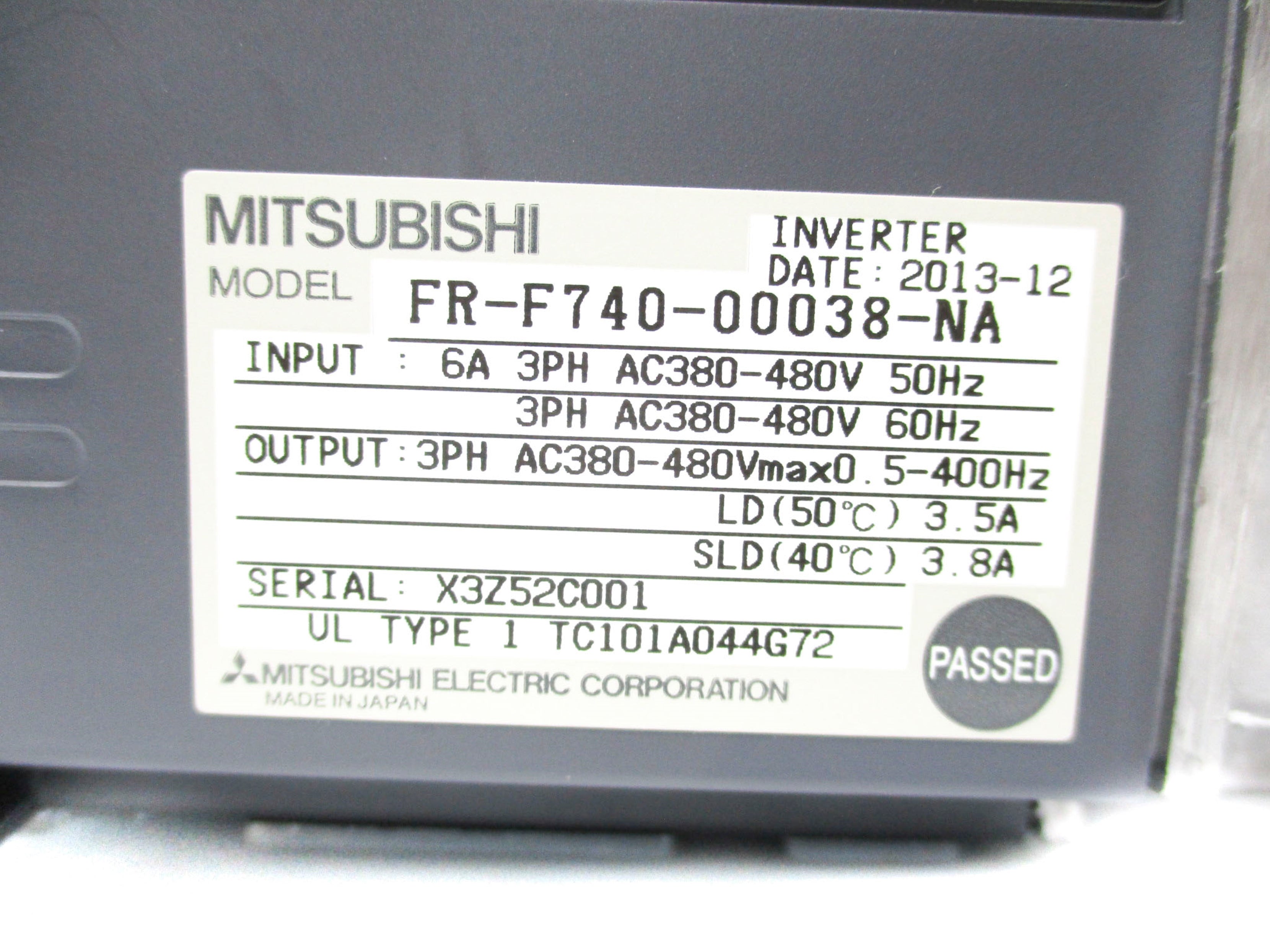 MITSUBISHI FR-F740-00038-NA NSMP