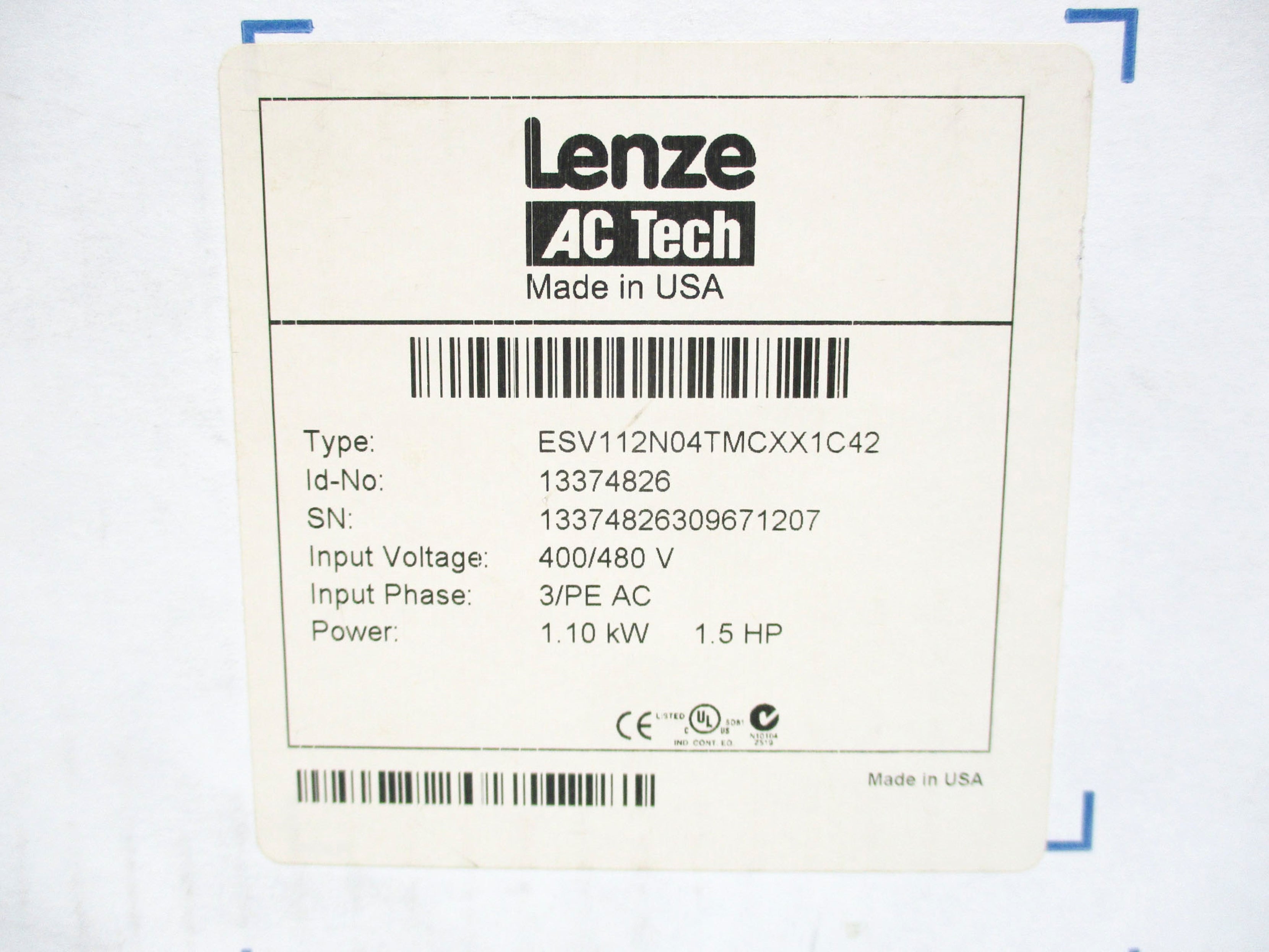 LENZE ESV112N04TMCXX1C42 NSMP