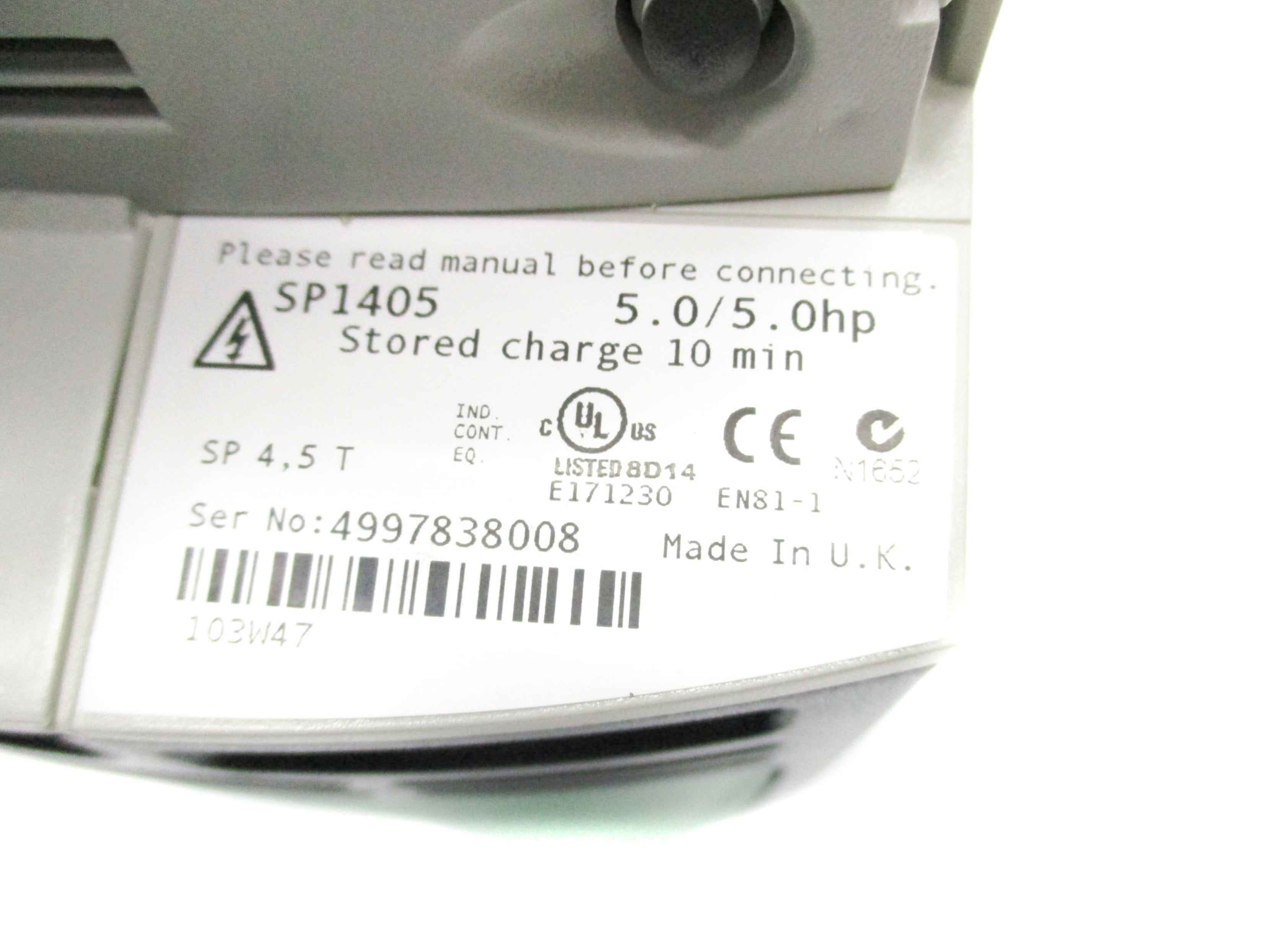 CONTROL TECHNIQUES SP1405 NSMP