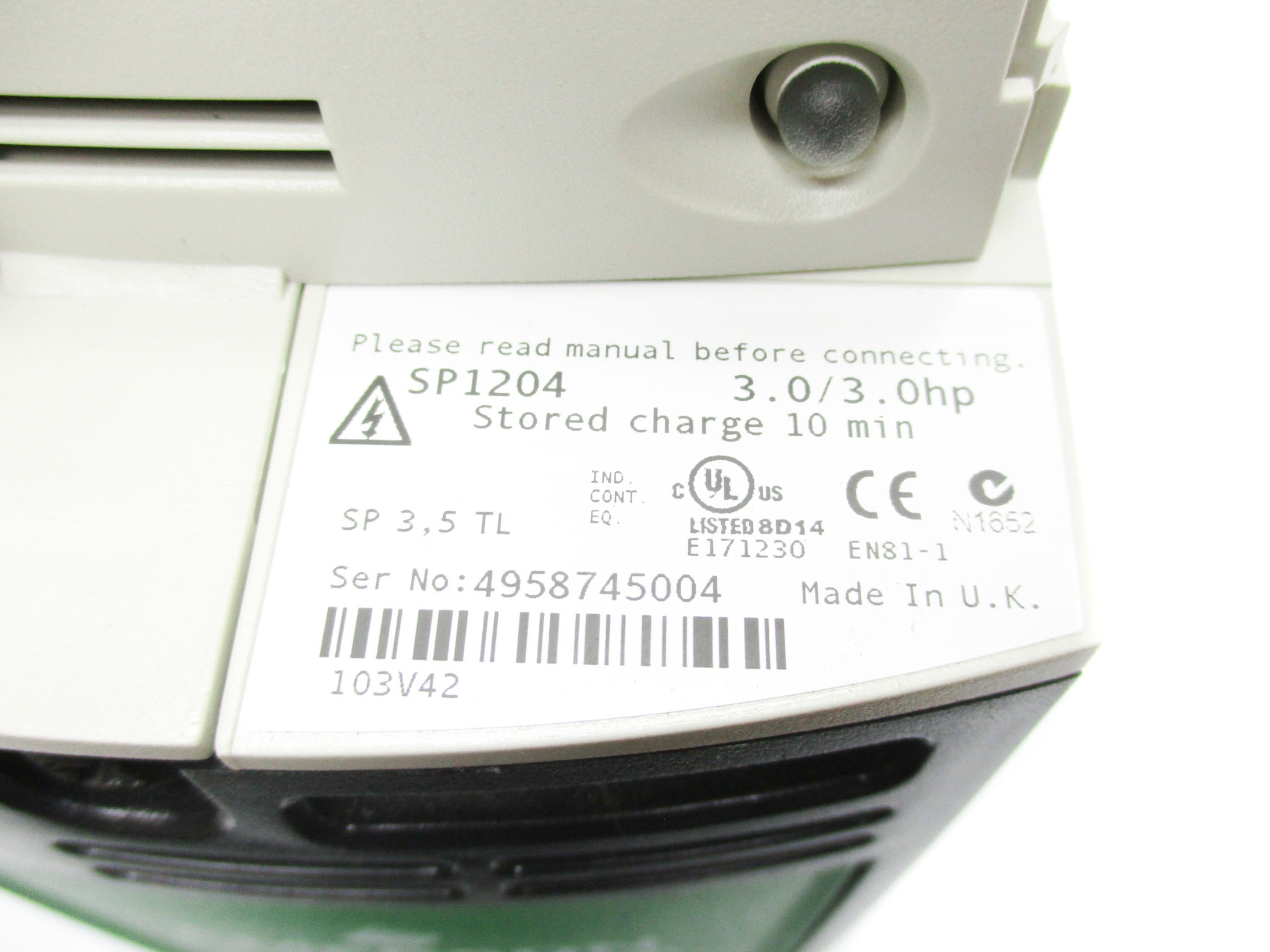CONTROL TECHNIQUES SP1204 NSMP