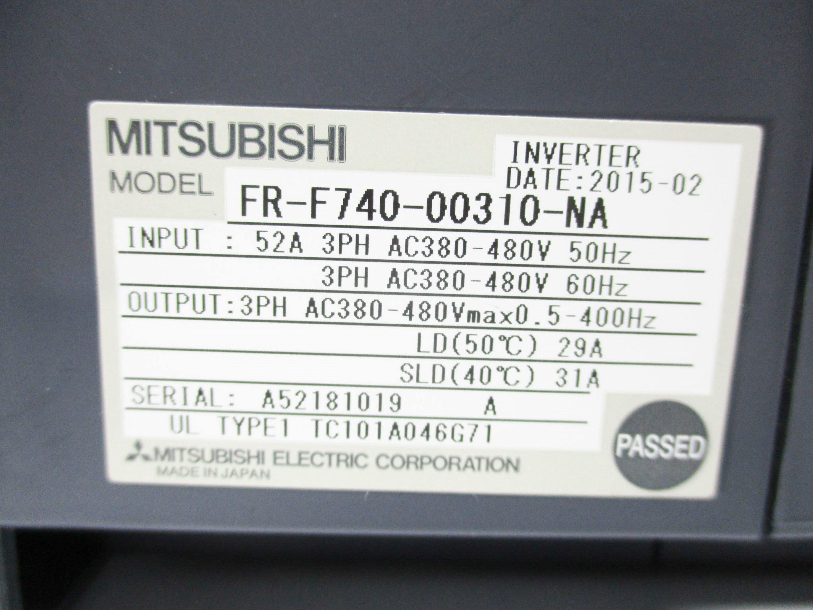 MITSUBISHI FR-F740-00310-NA NSMP